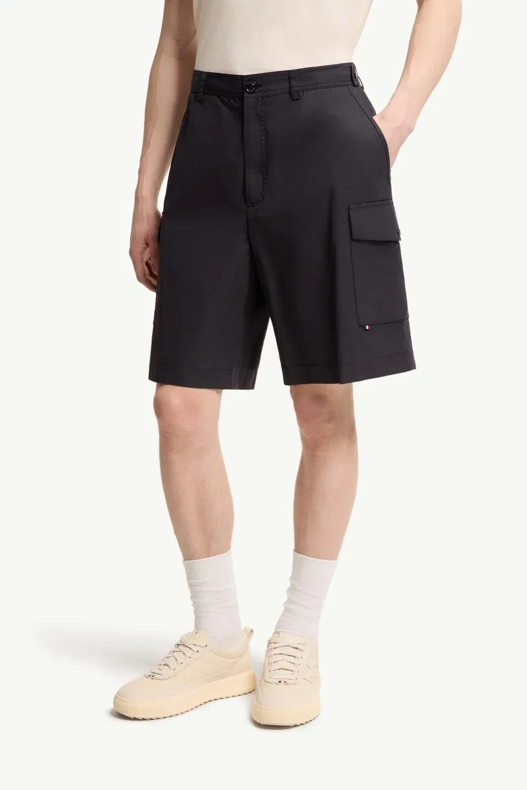 Moncler Gabardine Cargo Shorts Navy Blue Navy Blue