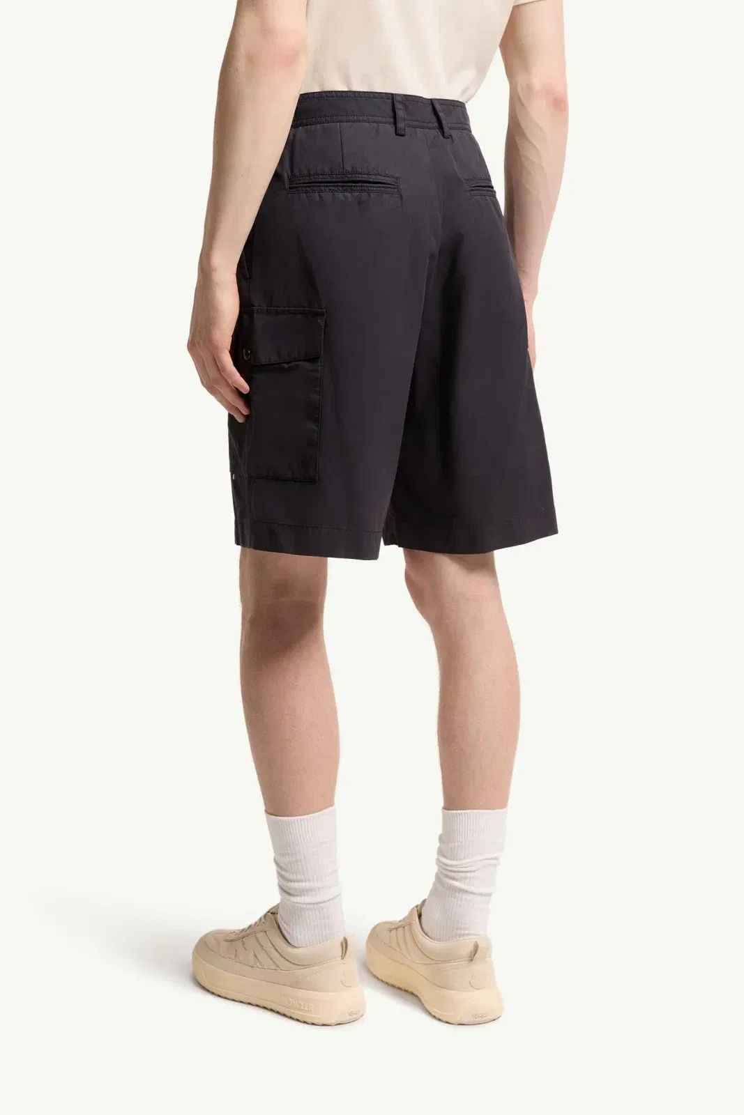 Moncler Gabardine Cargo Shorts Navy Blue Navy Blue