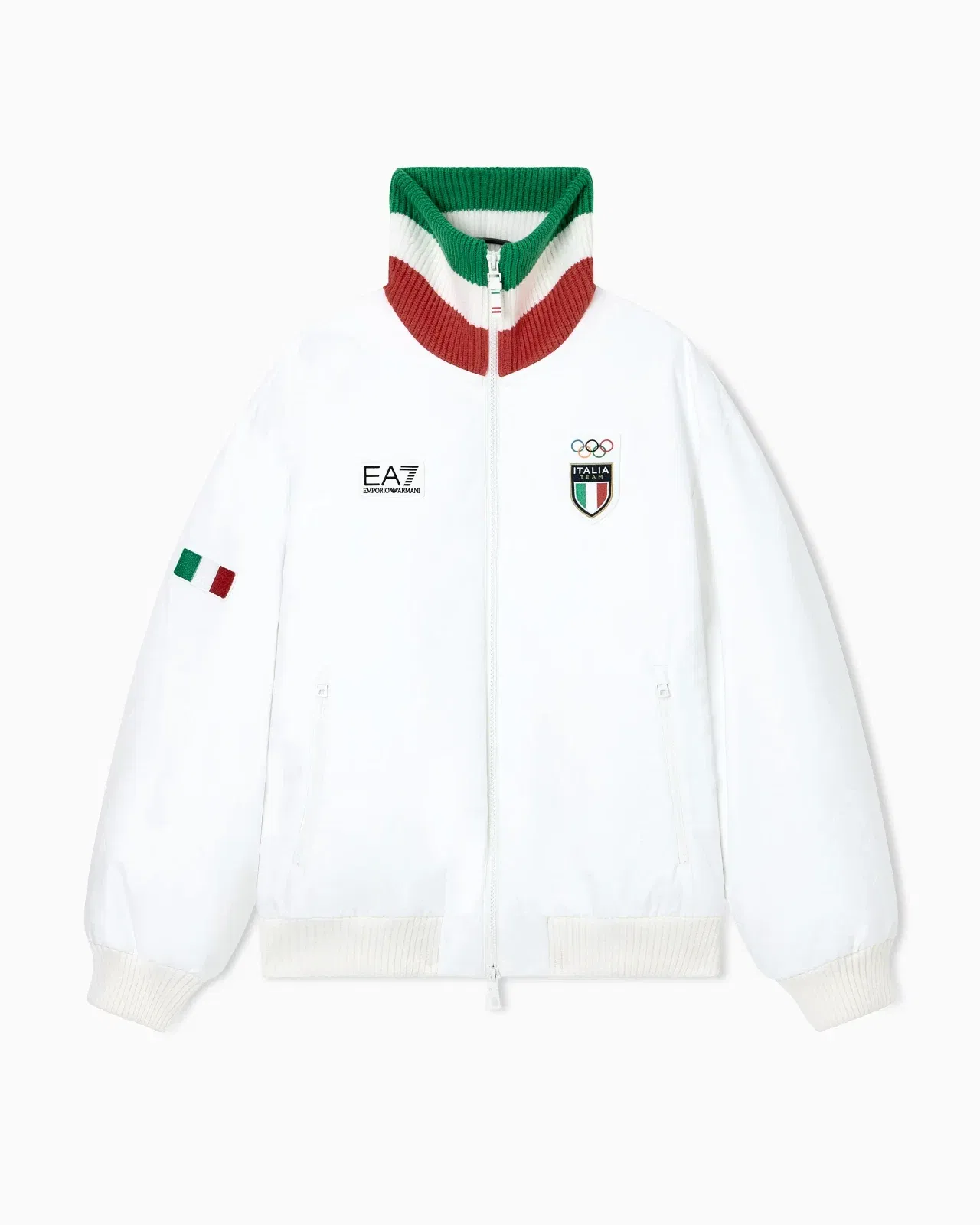 EA7 Waterproof padded bomber jacket for the Olympics