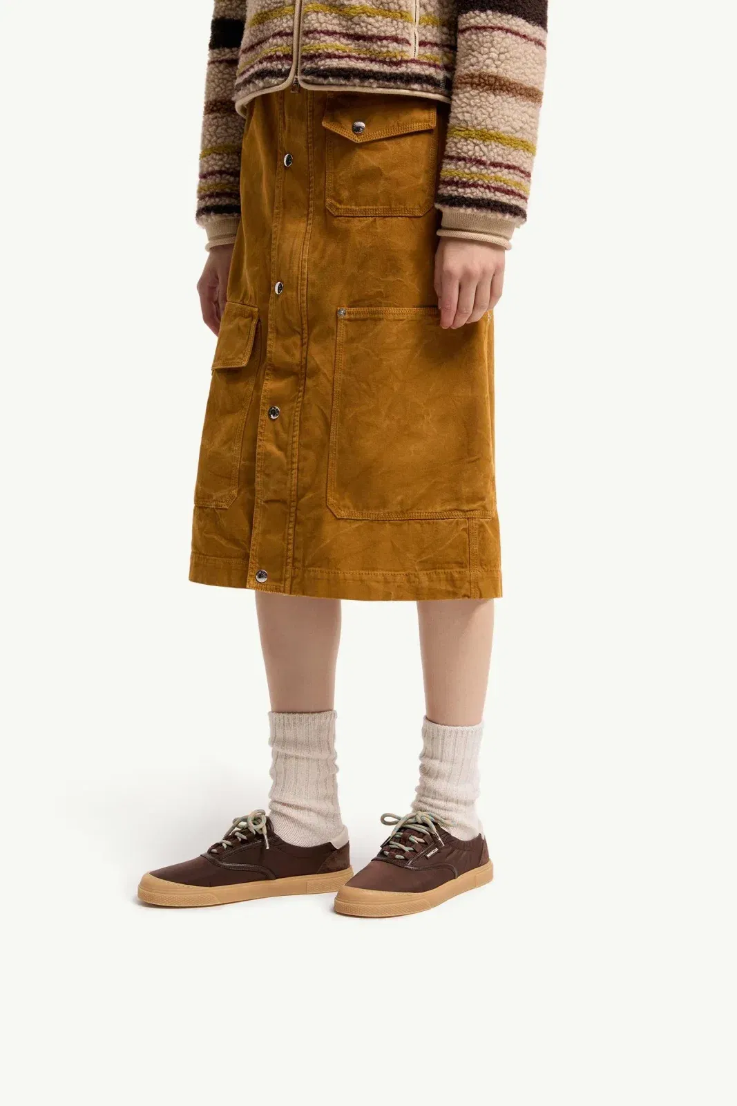 Moncler Vera Leisure Padded Sneakers Brown
