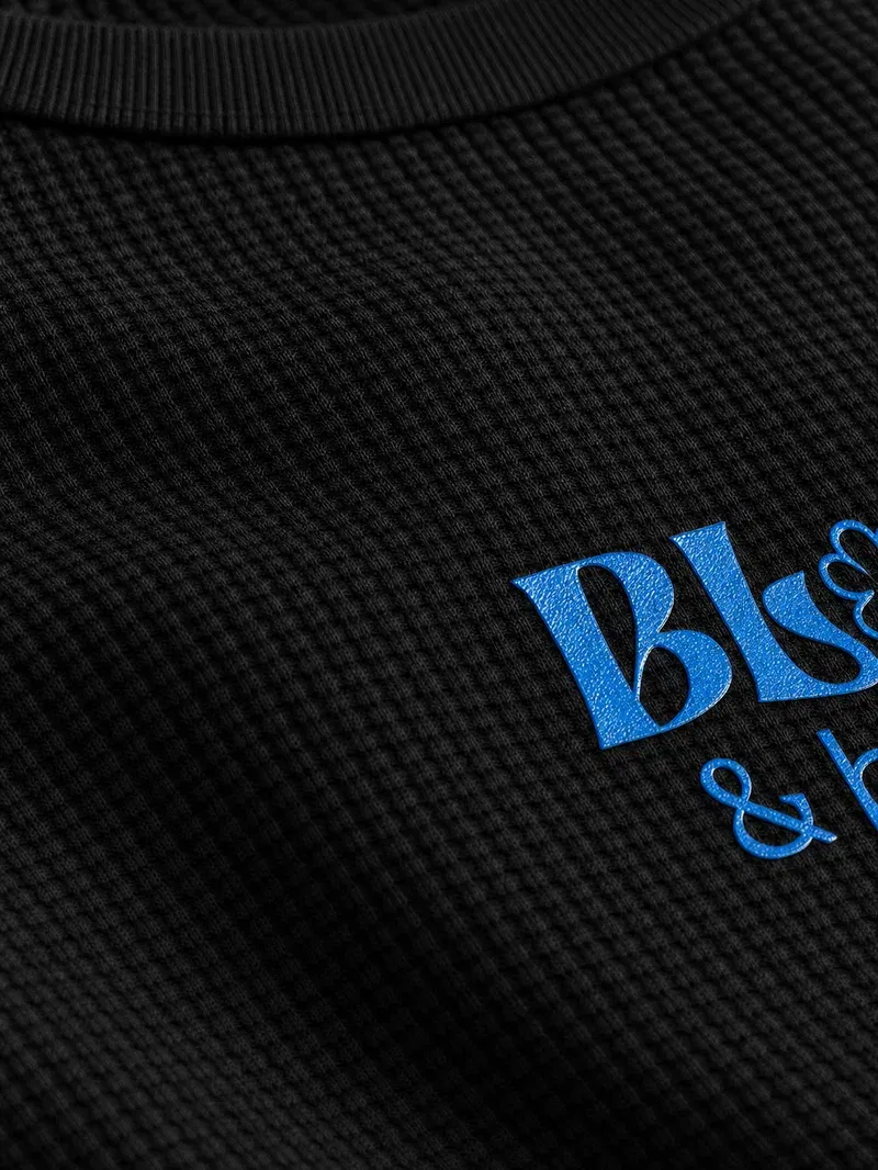 Off Supply Bloom & Beyond Black Waffle T-shirt