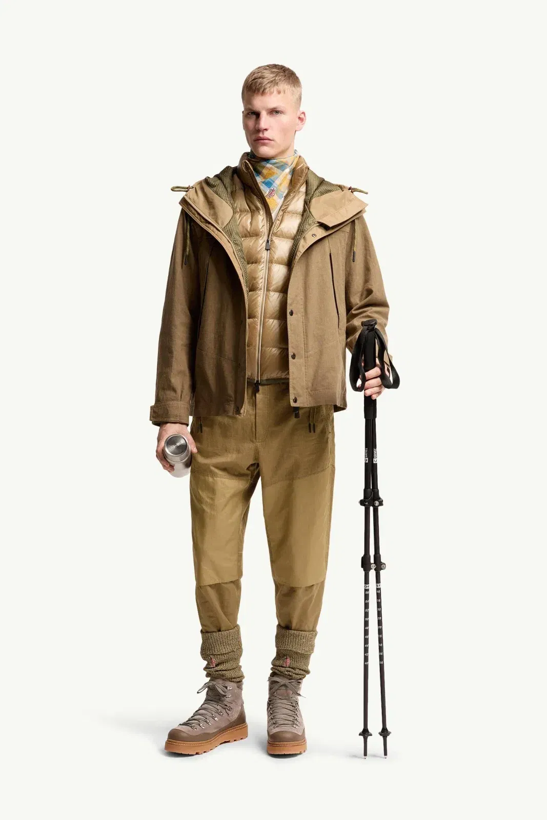 Moncler Linen Jogging Pants Light Brown Light Brown