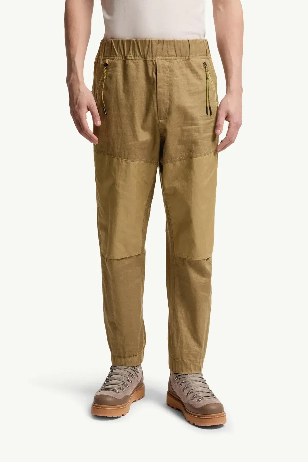 Moncler Linen Jogging Pants Light Brown Light Brown
