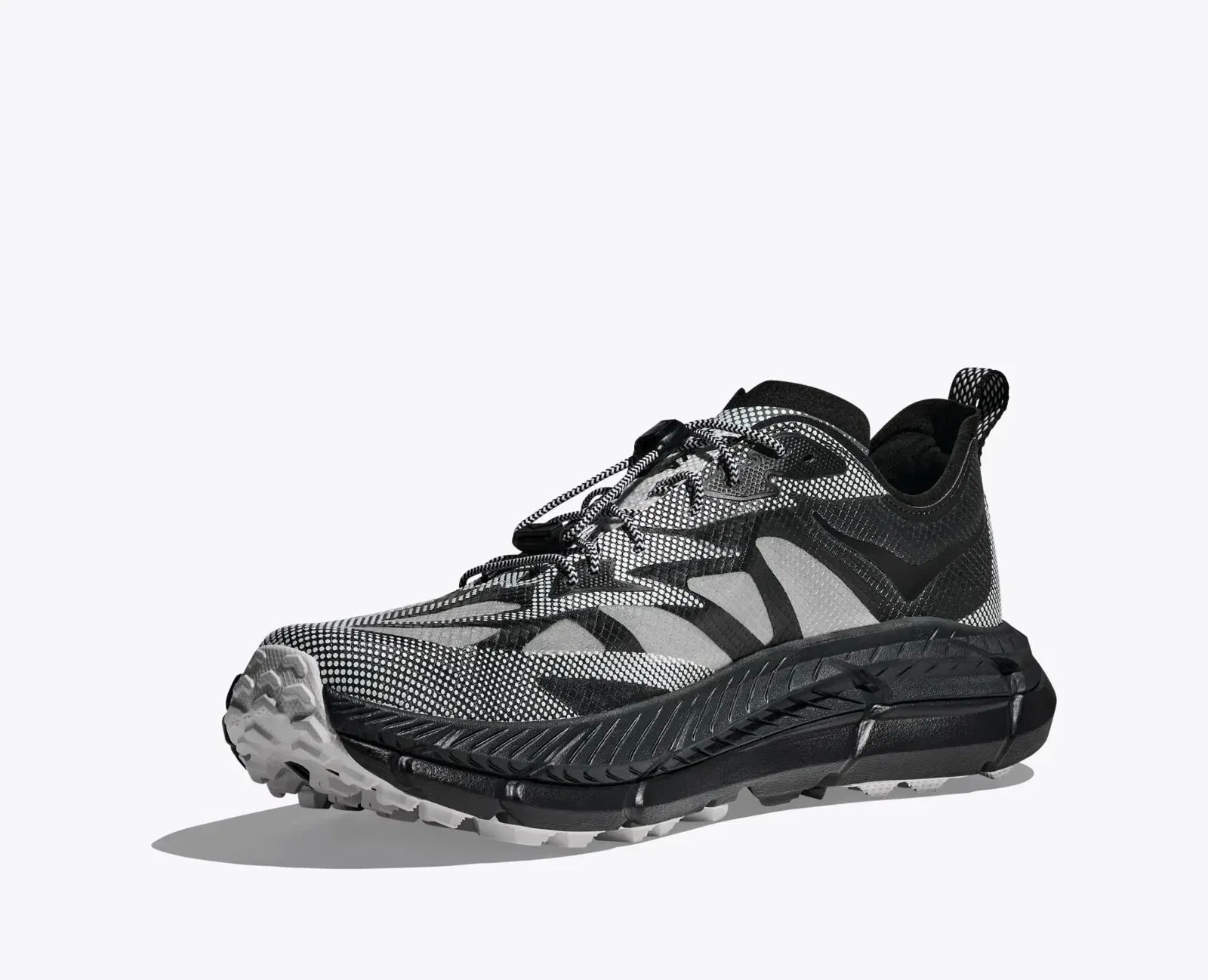 Hoka Stealth Tech Mafate Speed 4 Lite Black White
