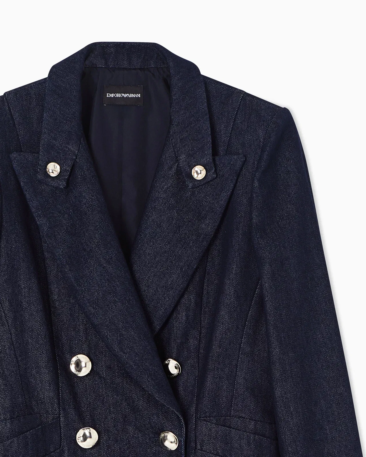 Emporio Armani Double-breasted blazer in 11 oz denim