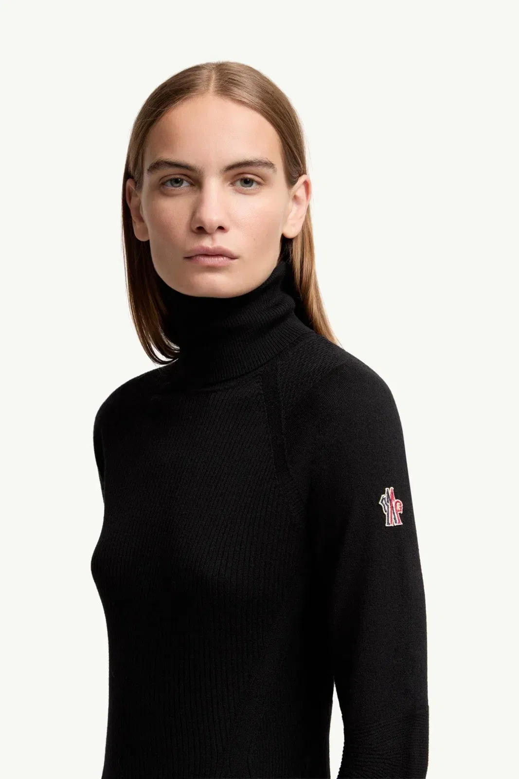 Moncler Wool Blend Turtleneck Sweater Black Black