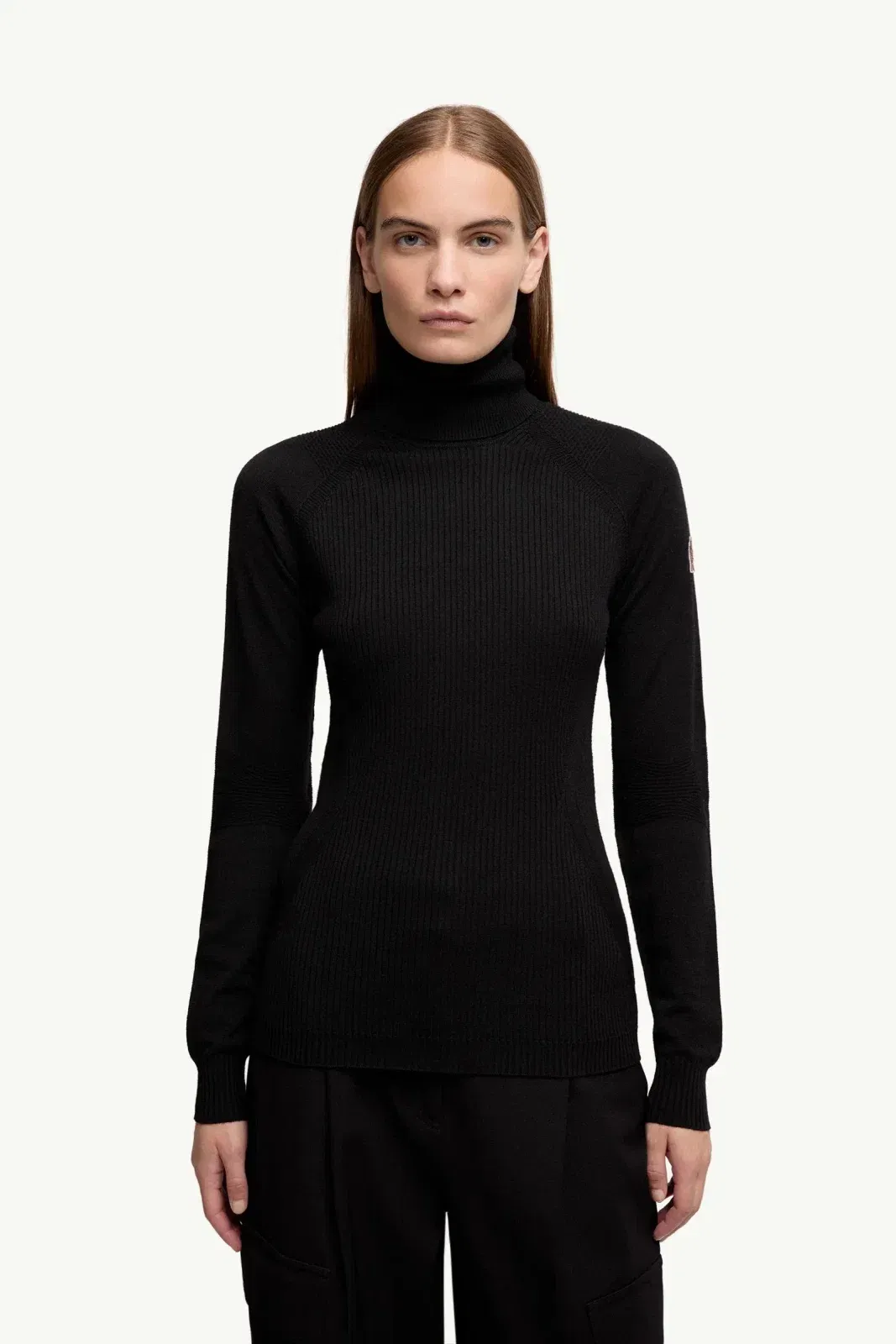 Moncler Wool Blend Turtleneck Sweater Black Black