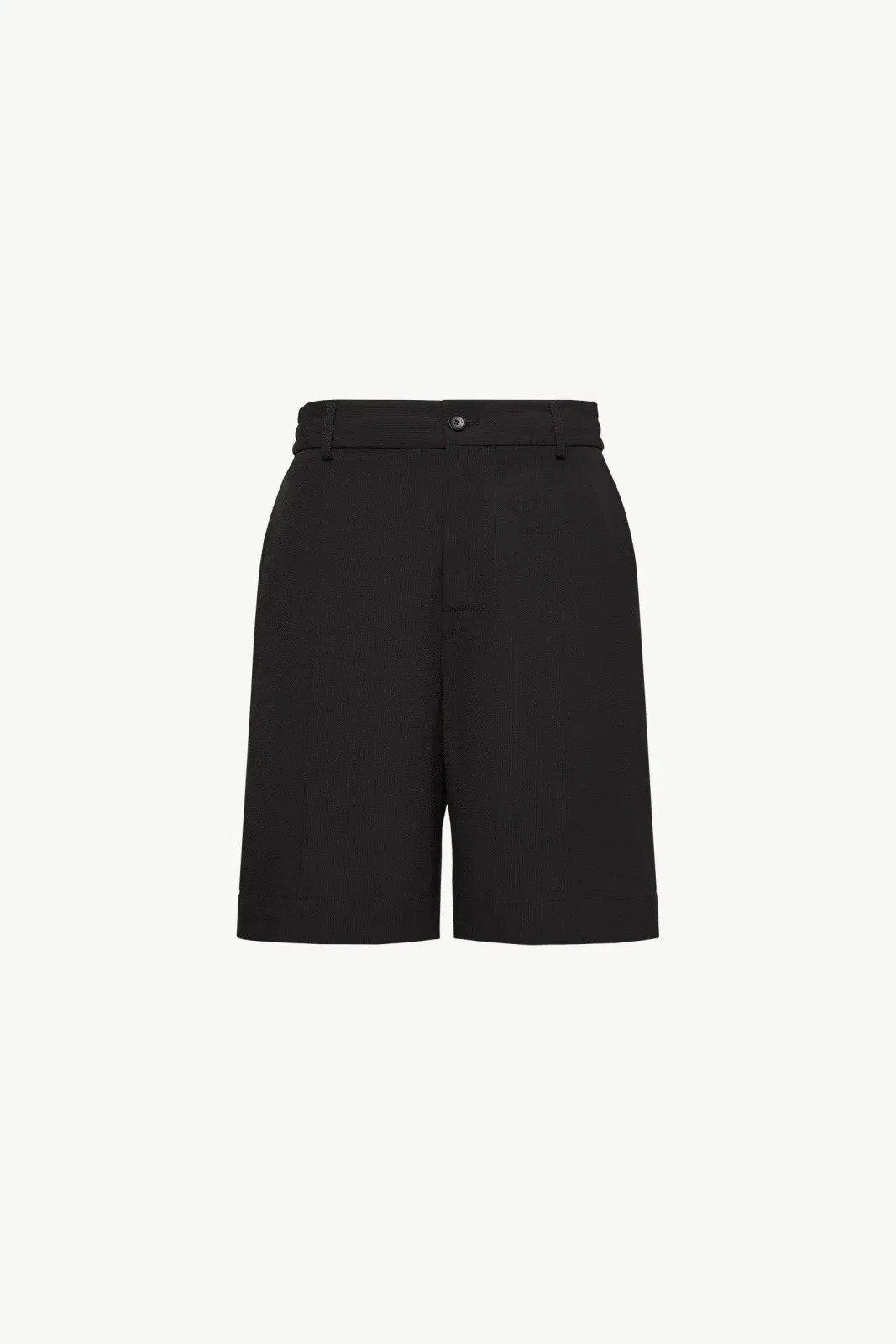 Moncler Seersucker Shorts Black Black