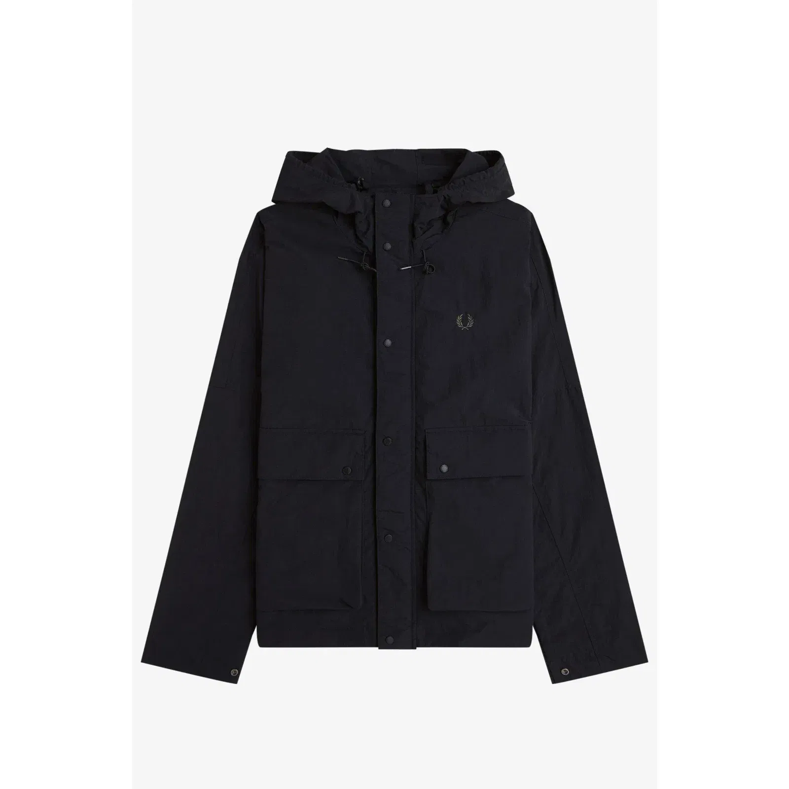 Cropped Ripstop Hooded Long Sleeve Parka
