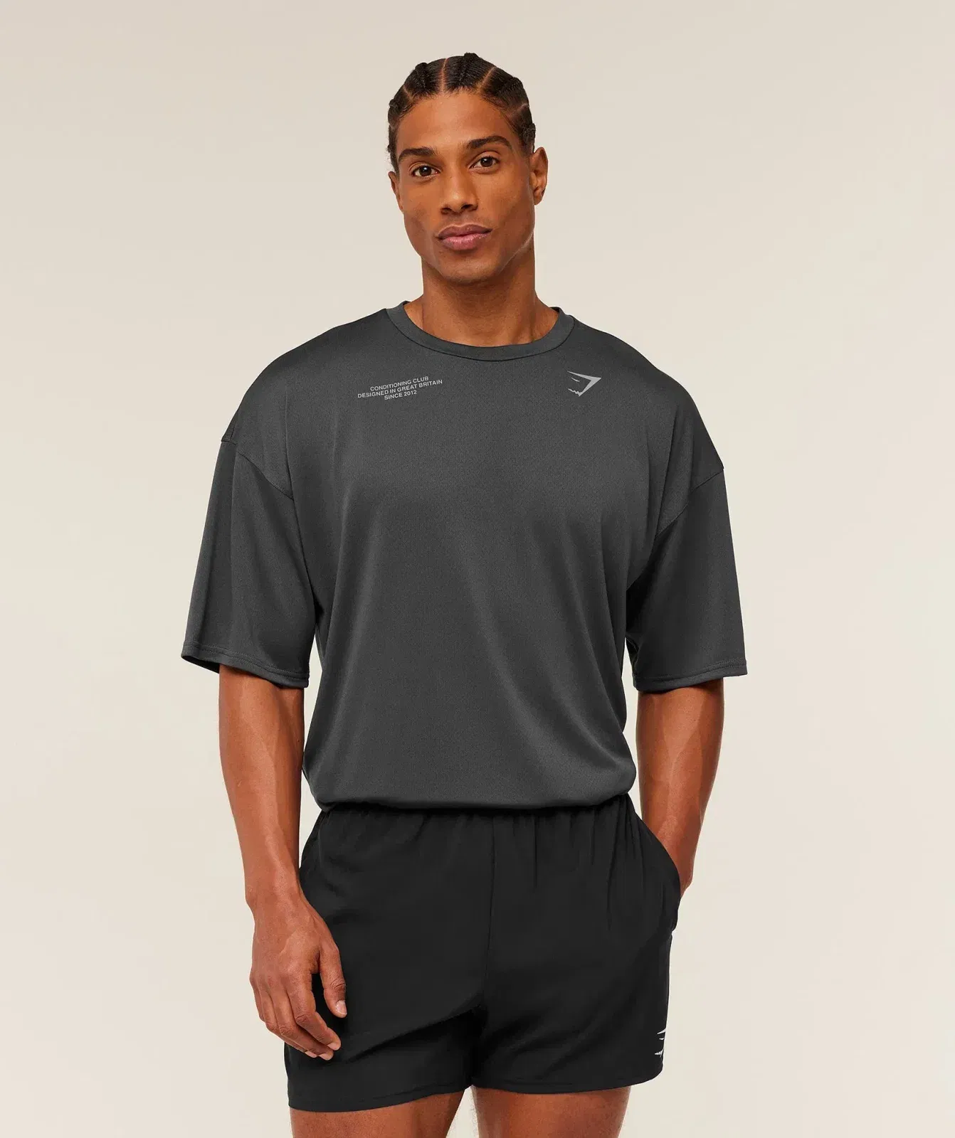 Gymshark Conditioning Club Oversized T-Shirt - GS Onyx Grey/GS Smokey Grey