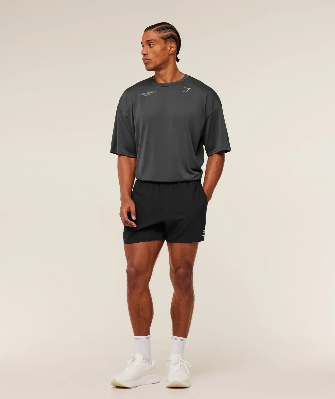 Gymshark Conditioning Club Oversized T-Shirt - GS Onyx Grey/GS Smokey Grey