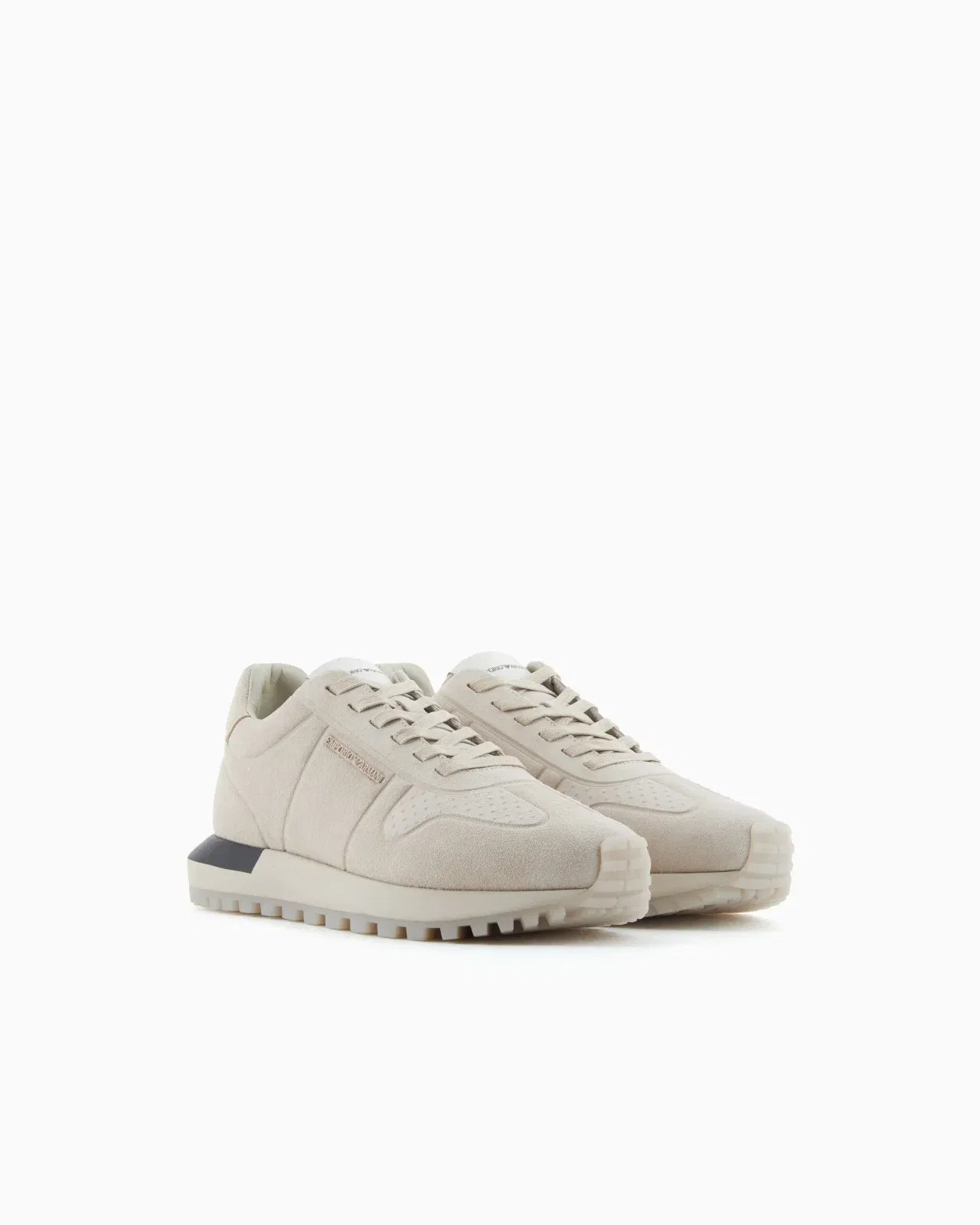 Emporio Armani Suede Sneakers White