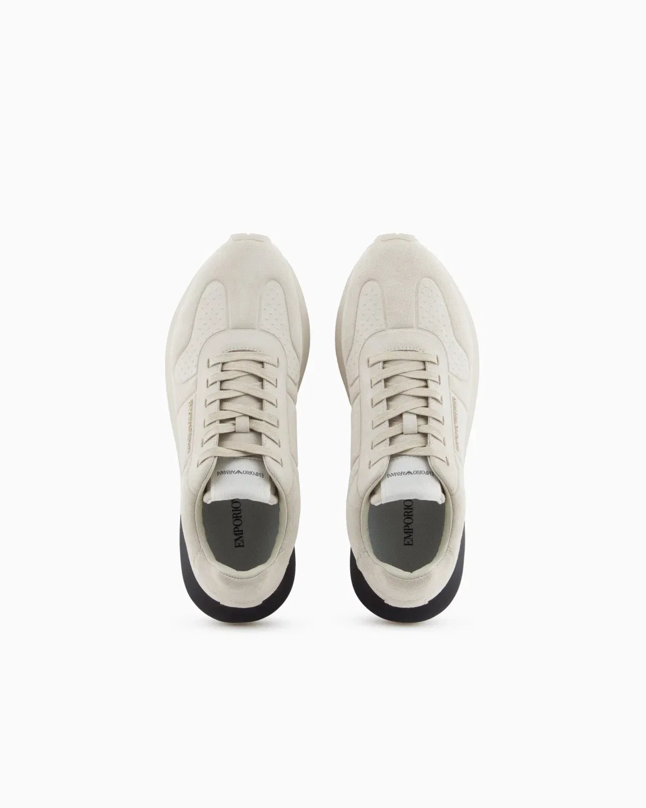 Emporio Armani Suede Sneakers White