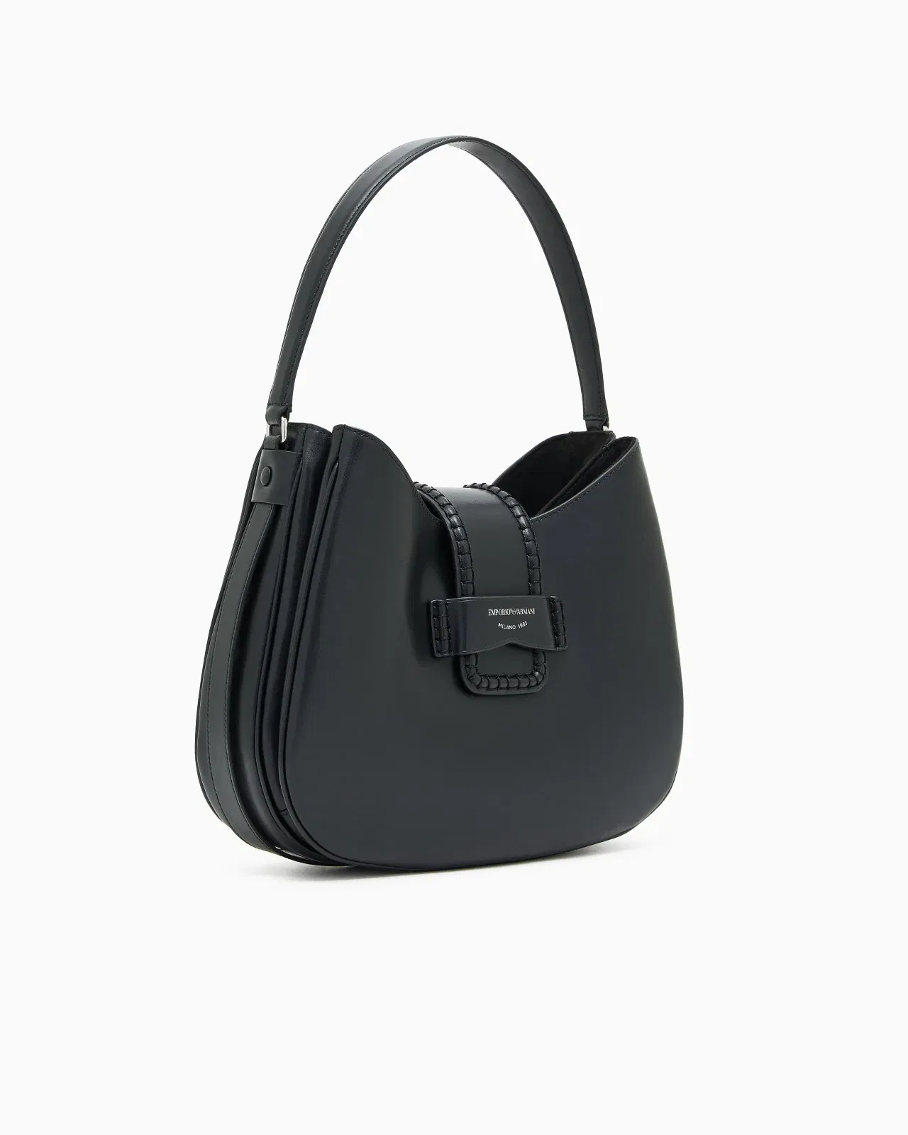 Emporio Armani Leather medium hobo shoulder bag with buckle