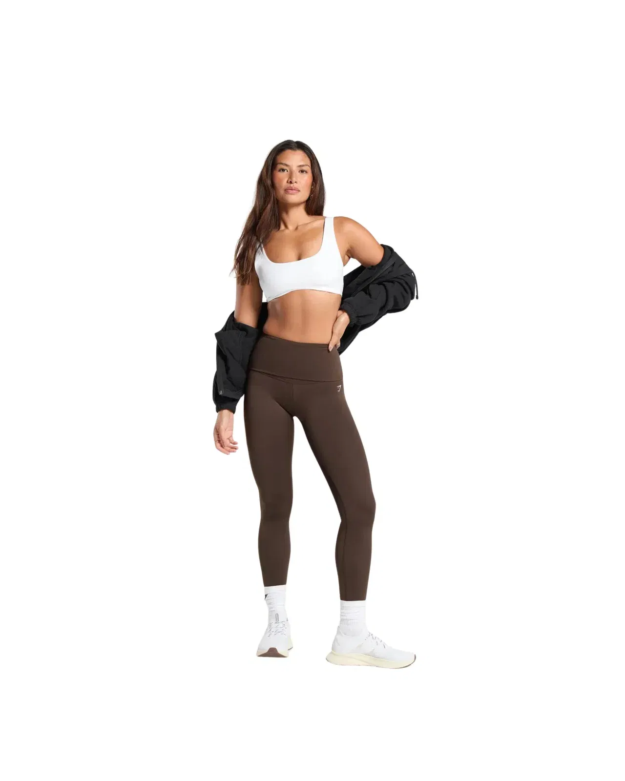 Gymshark Everyday Foldover Leggings Archive Brown
