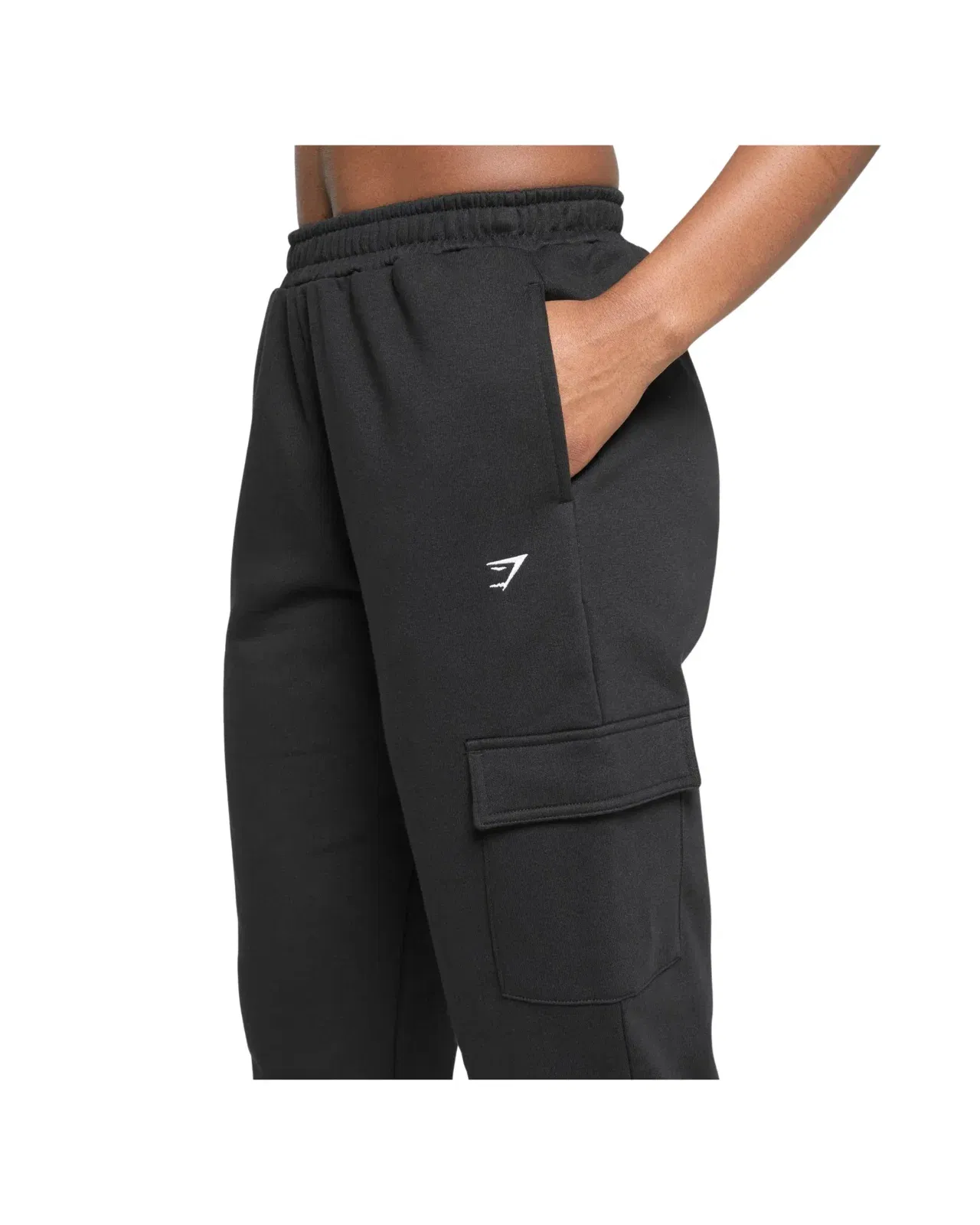 Gymshark Fleece Cargo Joggers Black