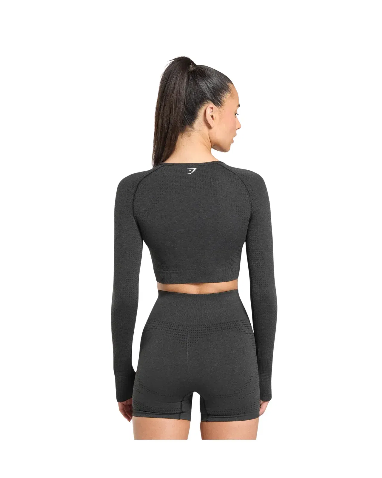 Gymshark Vital Crop Top Black Marl
