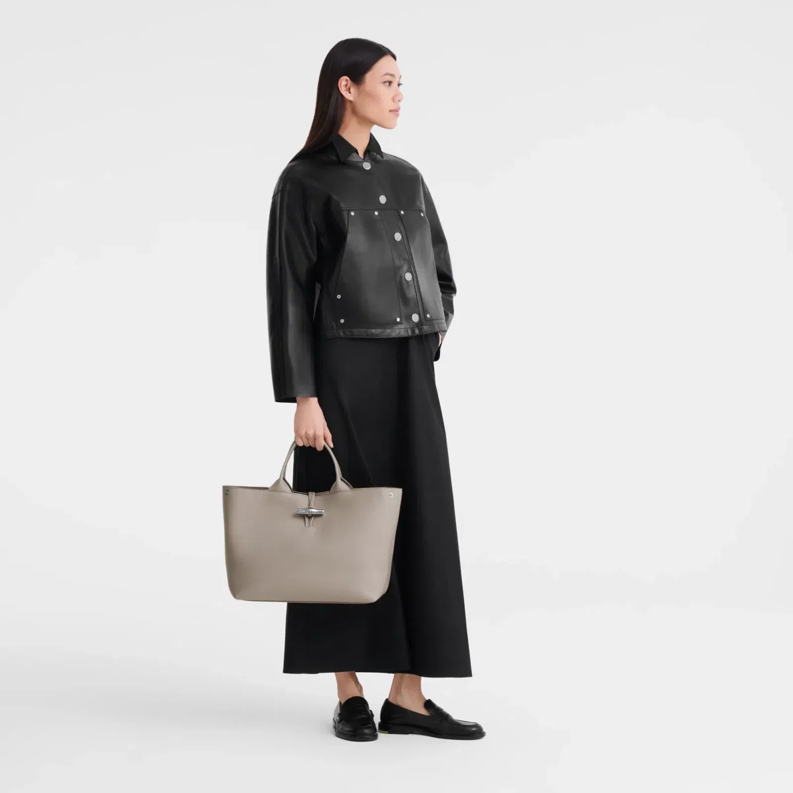Longchamp Le Roseau L Handbag Clay