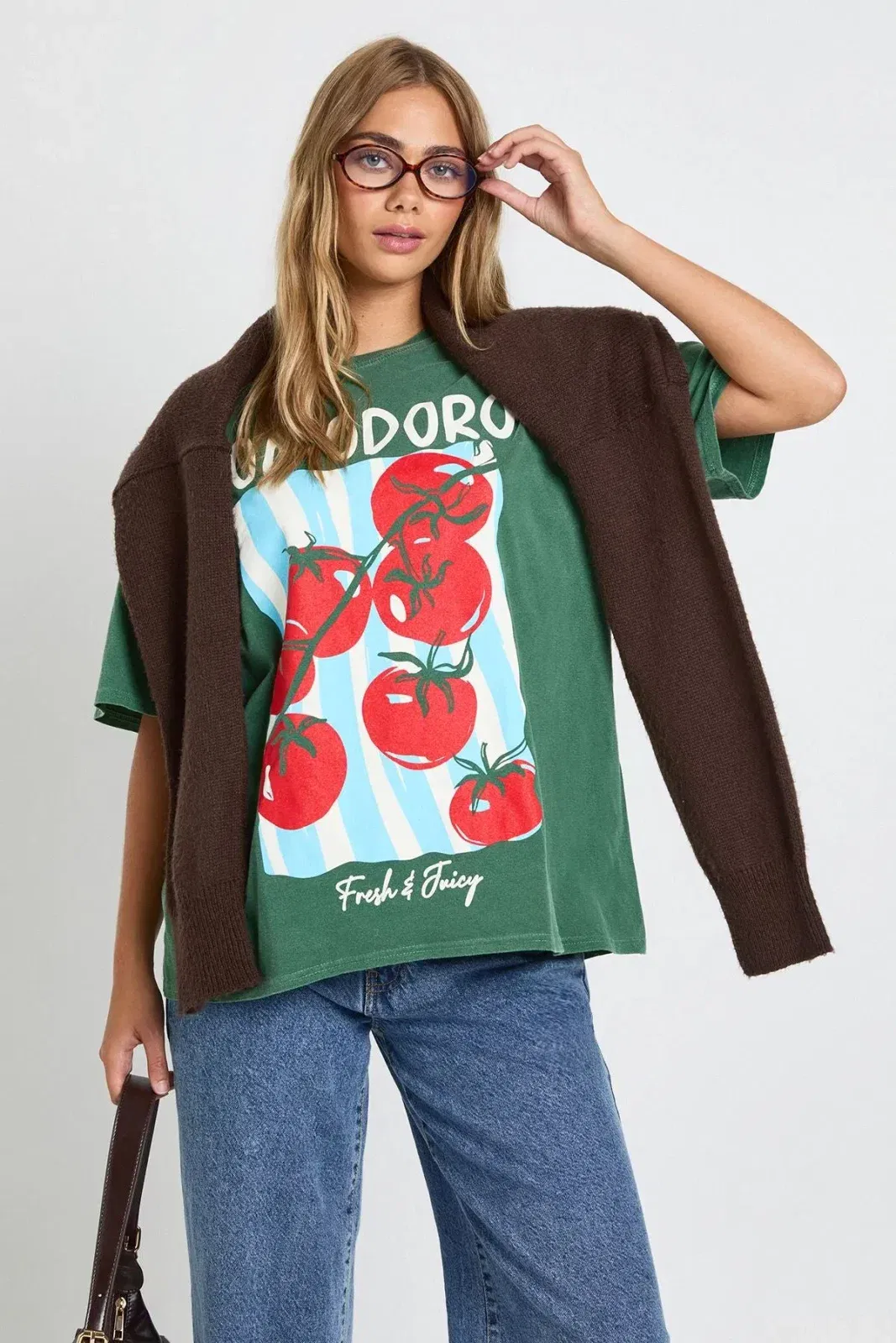 Pomodoro Tomatoes Overdye Printed T-Shirt
