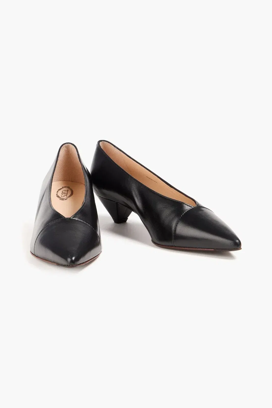 Tod's Leather Pumps Black Women's