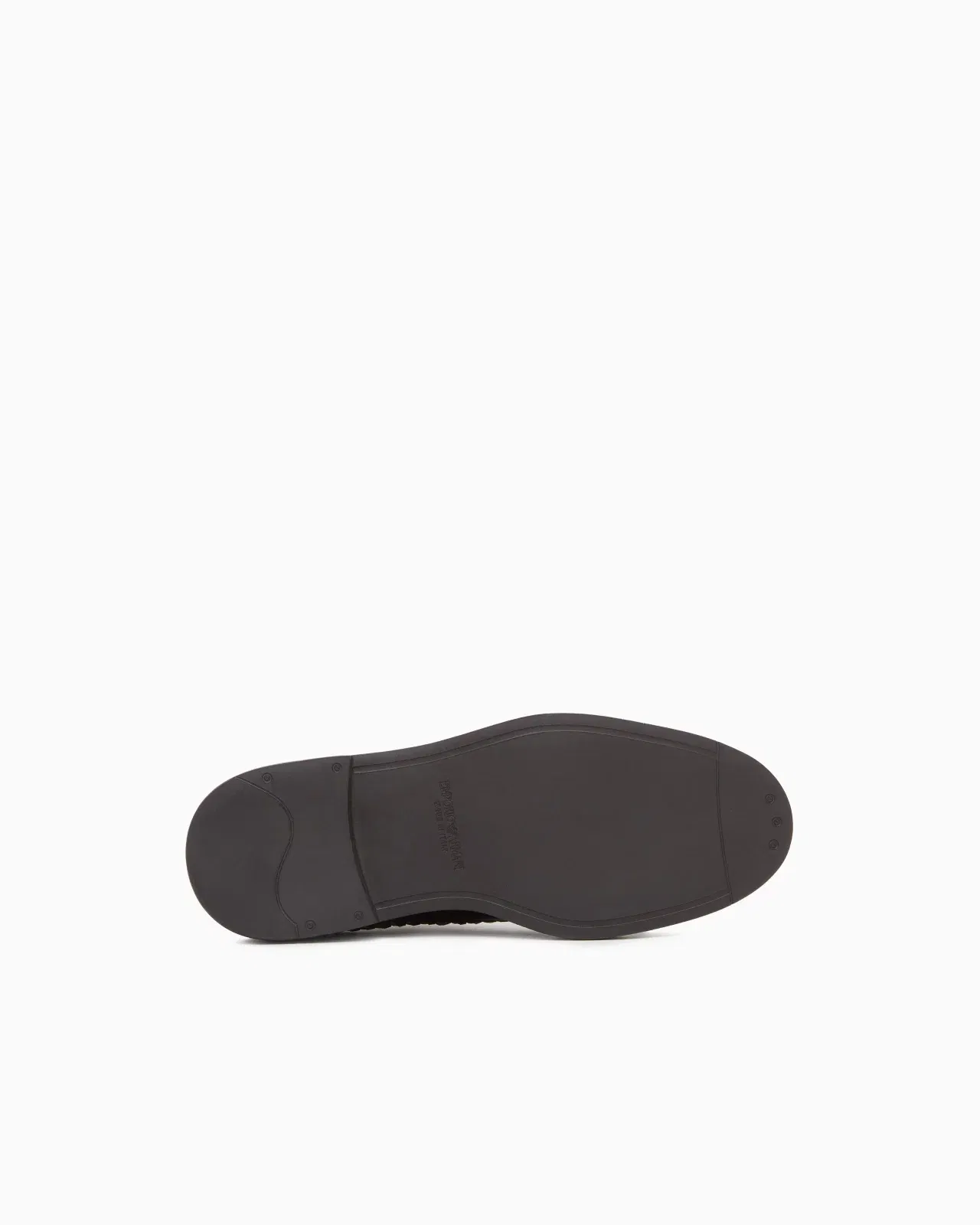 Emporio Armani Buffed Leather Lace-Ups Brown