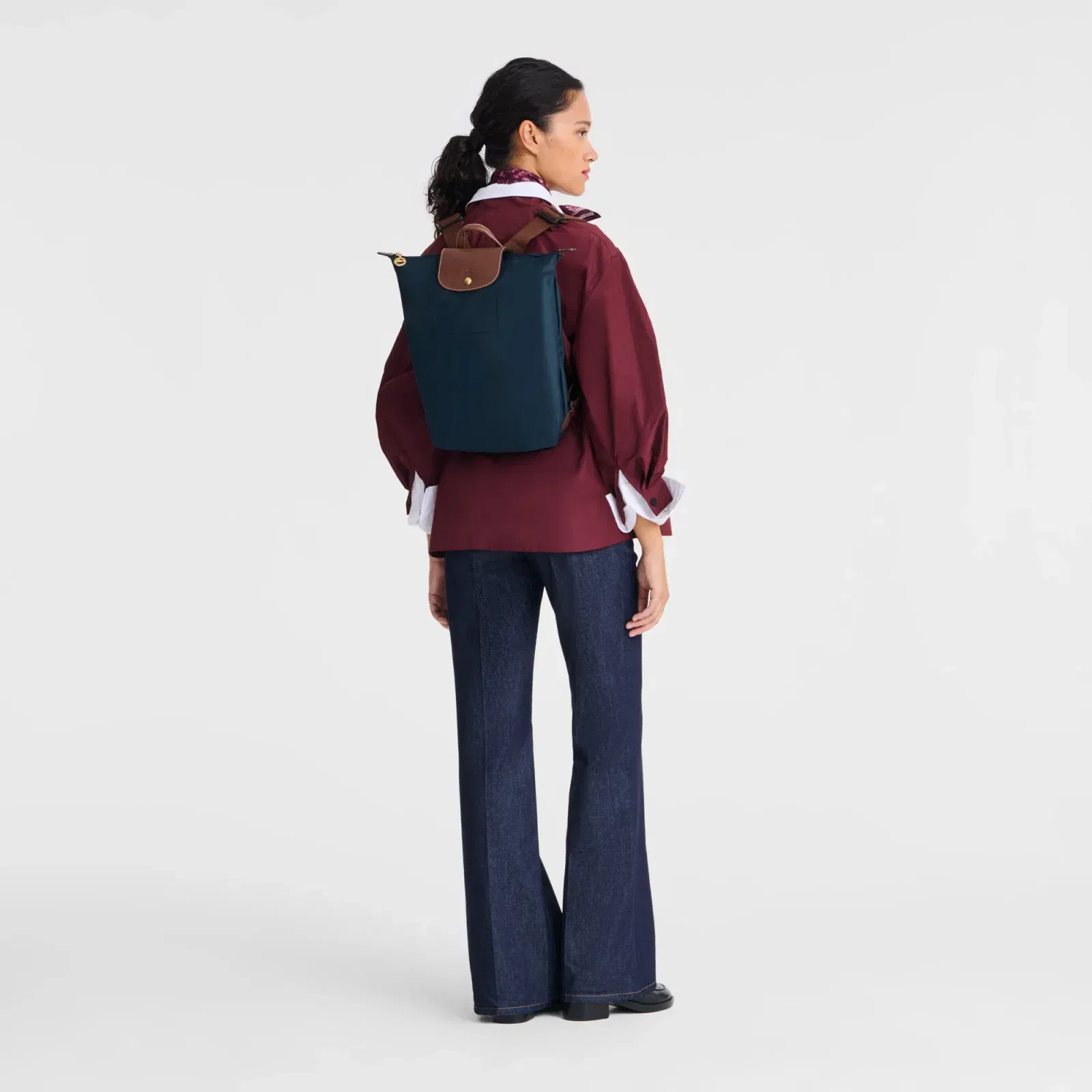 Longchamp Le Pliage Original M Backpack Navy