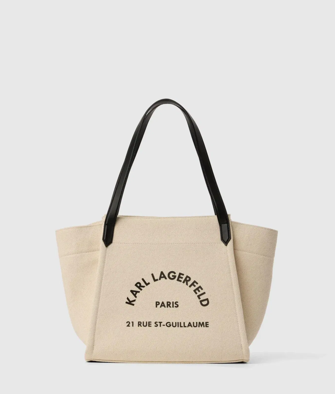 KarlLagerfeld Rue St-Guillaume Winged Tote Bag Natural