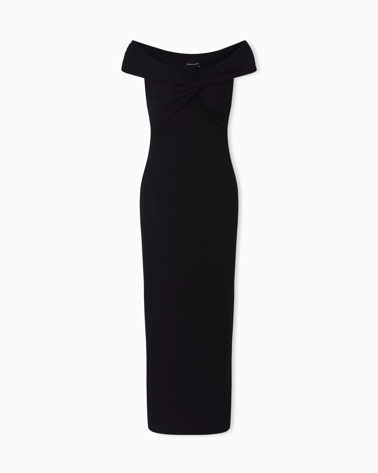 Emporio Armani Interlock dress with crossover neckline
