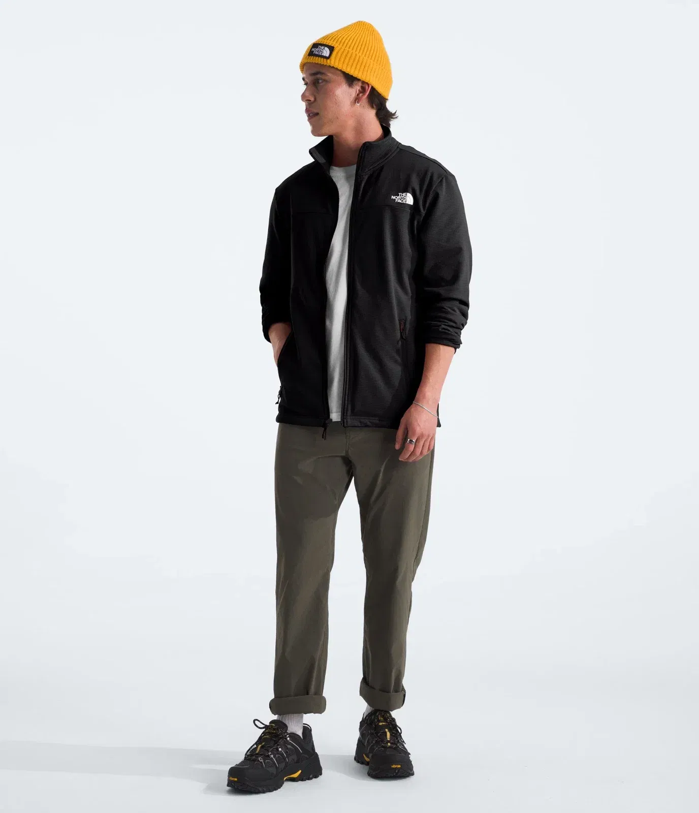 The North Face Men’s Cedar Trail Grid Fleece Full-Zip Jacket TNF Black