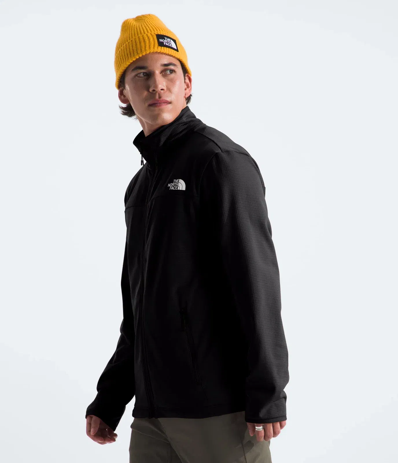 The North Face Men’s Cedar Trail Grid Fleece Full-Zip Jacket TNF Black