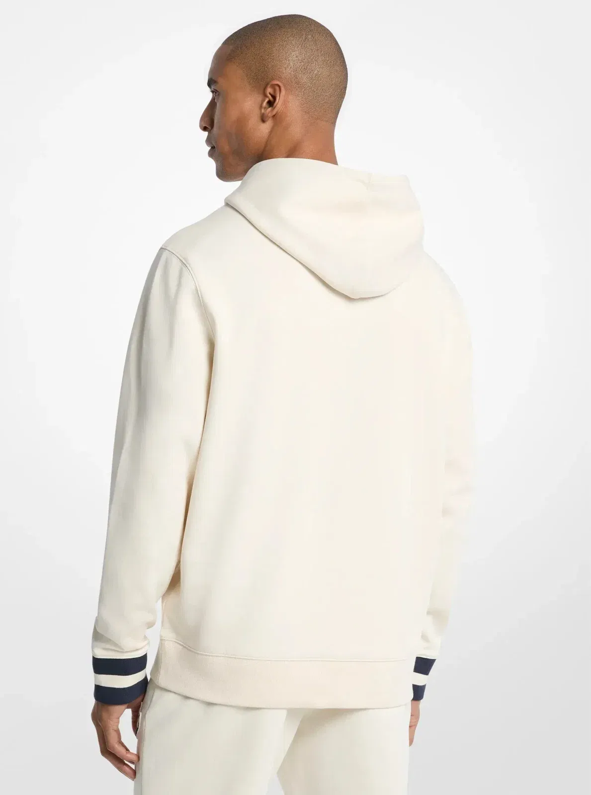 Michael Kors KORS Varsity Knit Cotton Blend Hoodie BONE