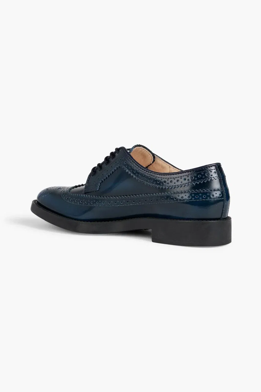 Tod's Perforated Leather Brogues Navy Women's