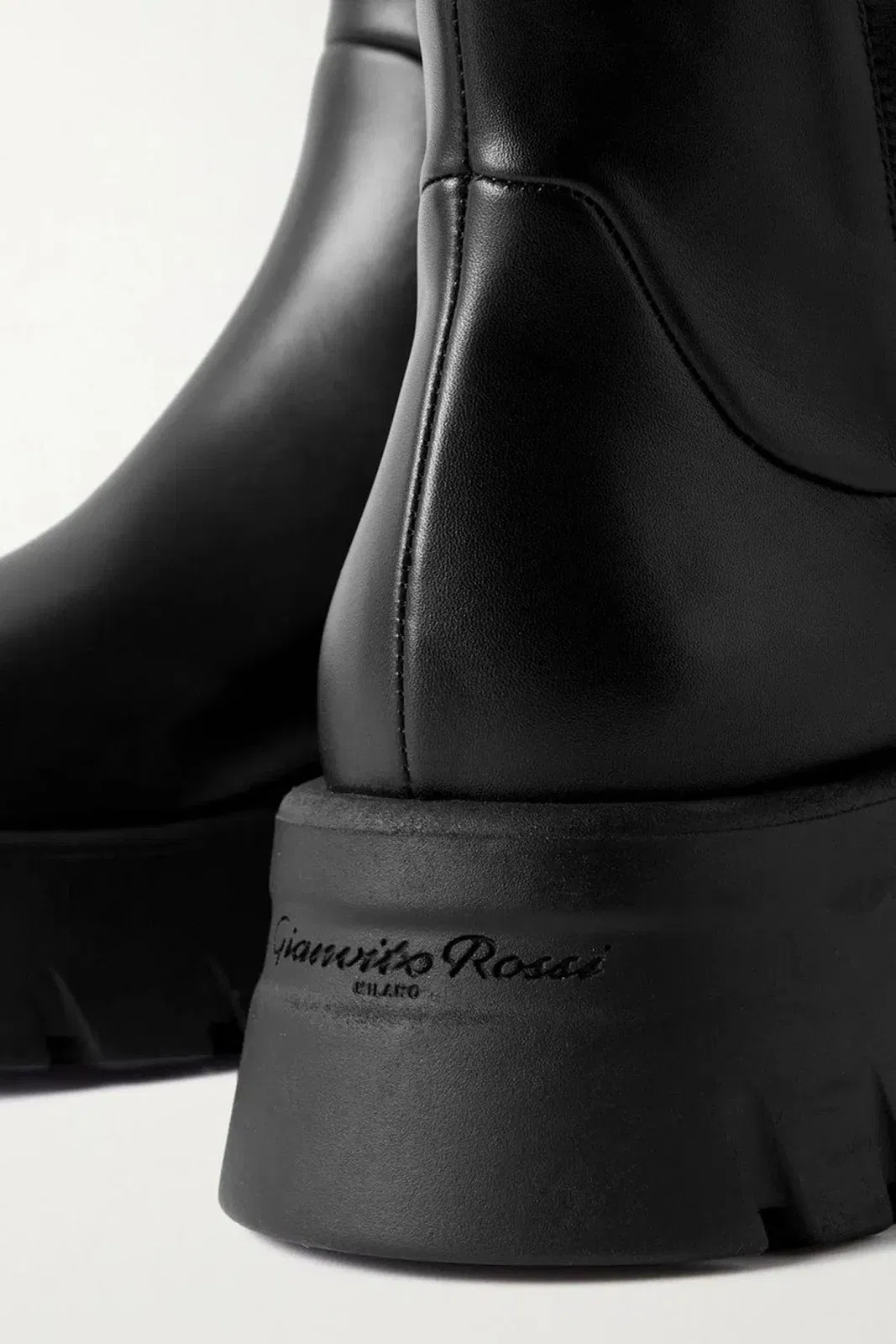 Gianvito Rossi Montey 20 Leather Knee Boots Black Women's