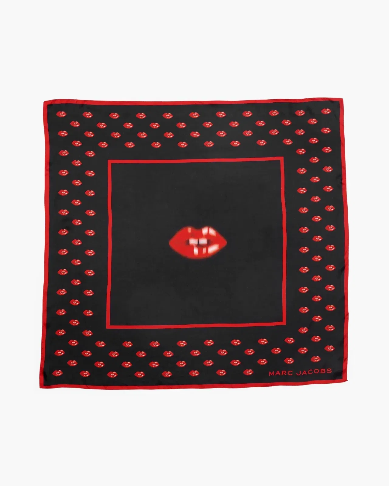 Blurred Lips Square Scarf