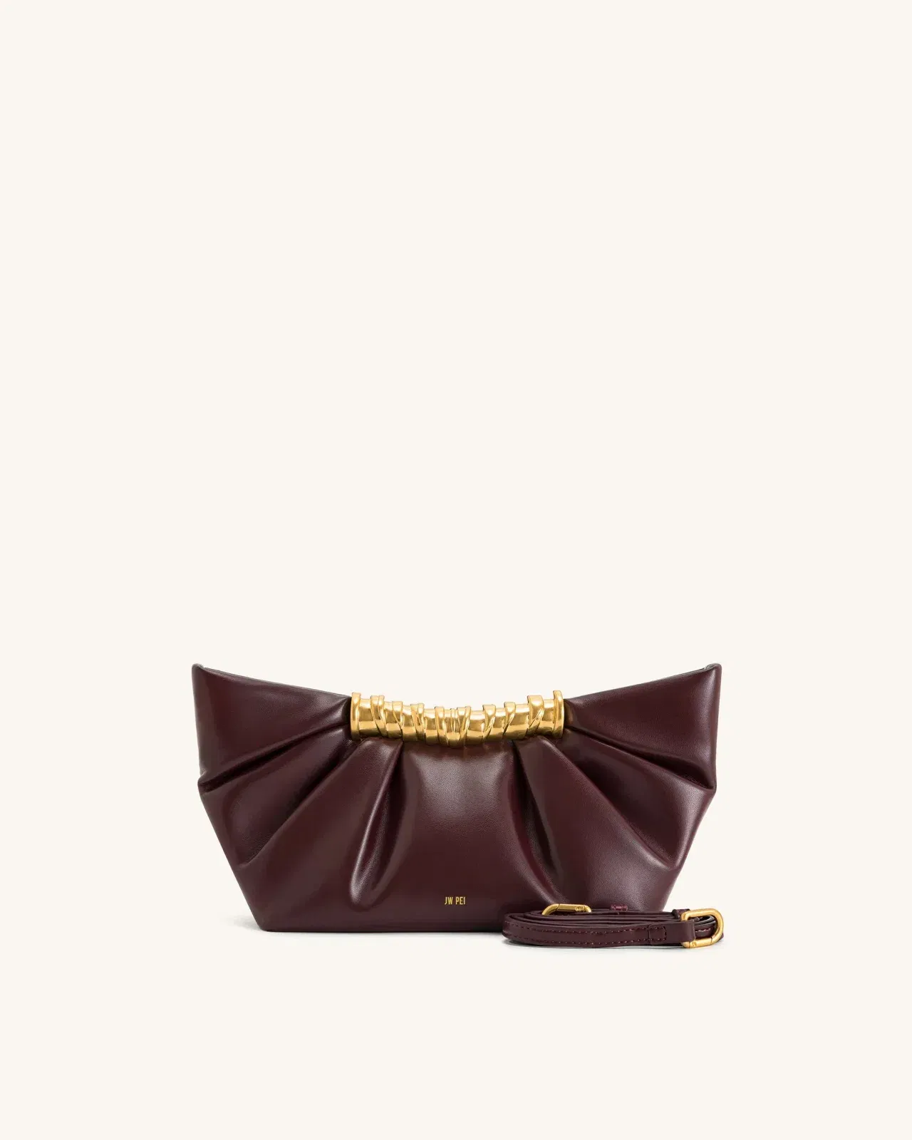 Leia Pleated Clutch - Black