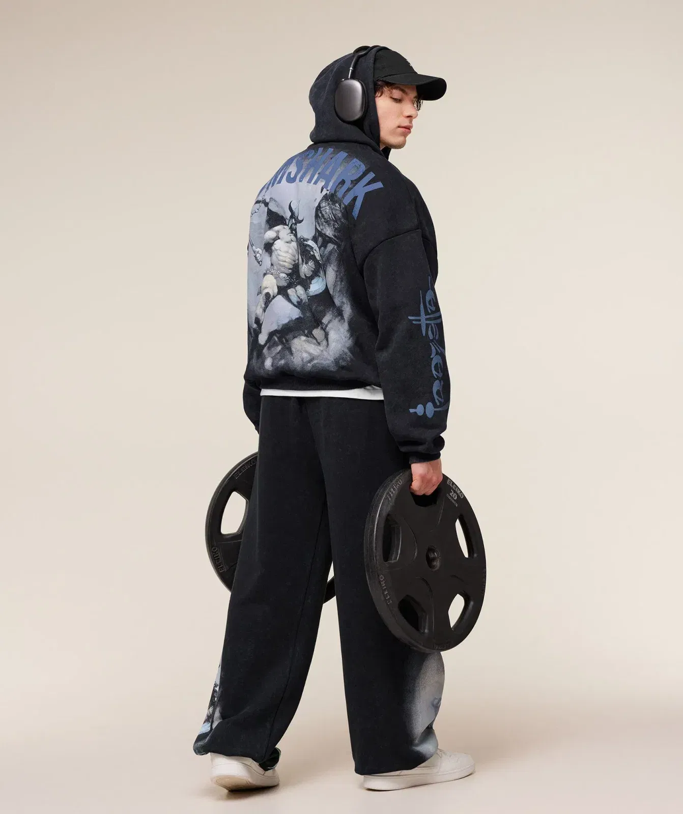 Gymshark Power x Frazetta Graphic Hoodie - Black