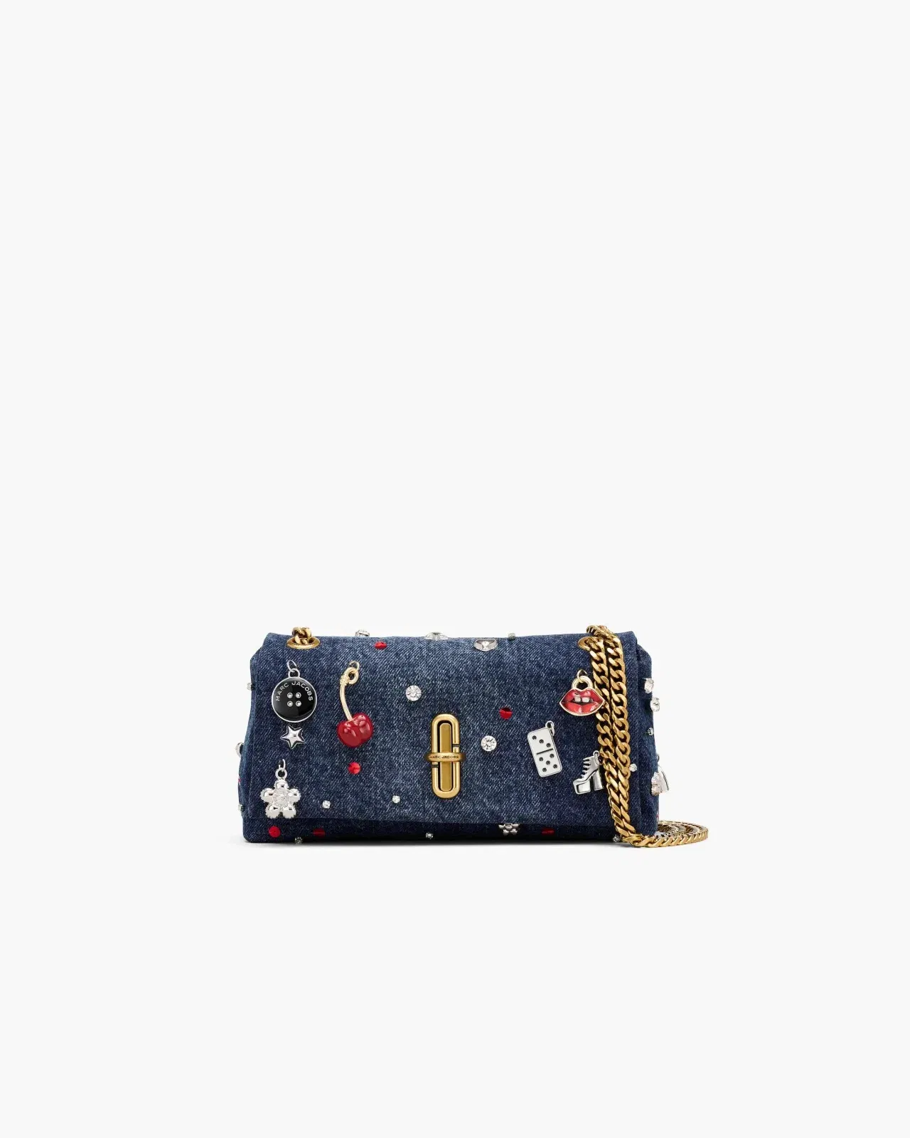 The Trinket Charm Denim Dual Chain Mini Bag