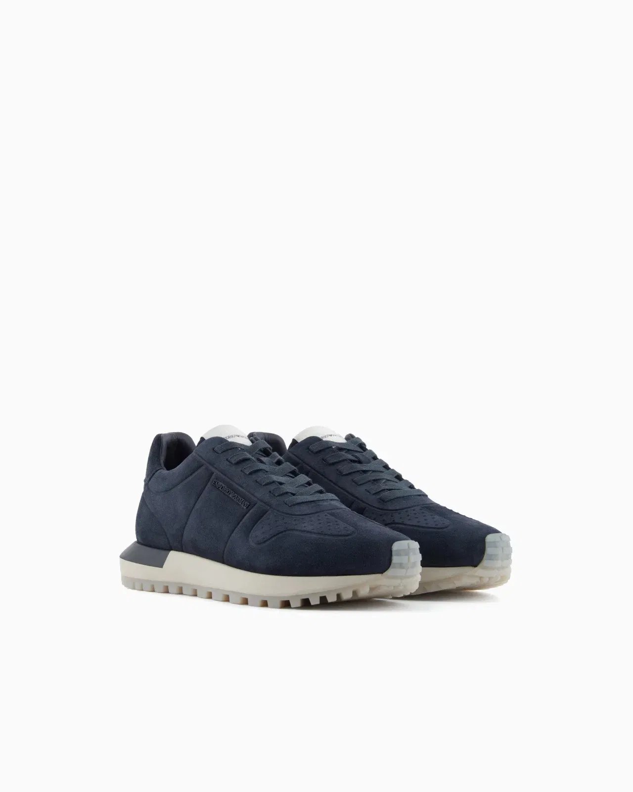 Emporio Armani Suede Sneakers Navy Blue