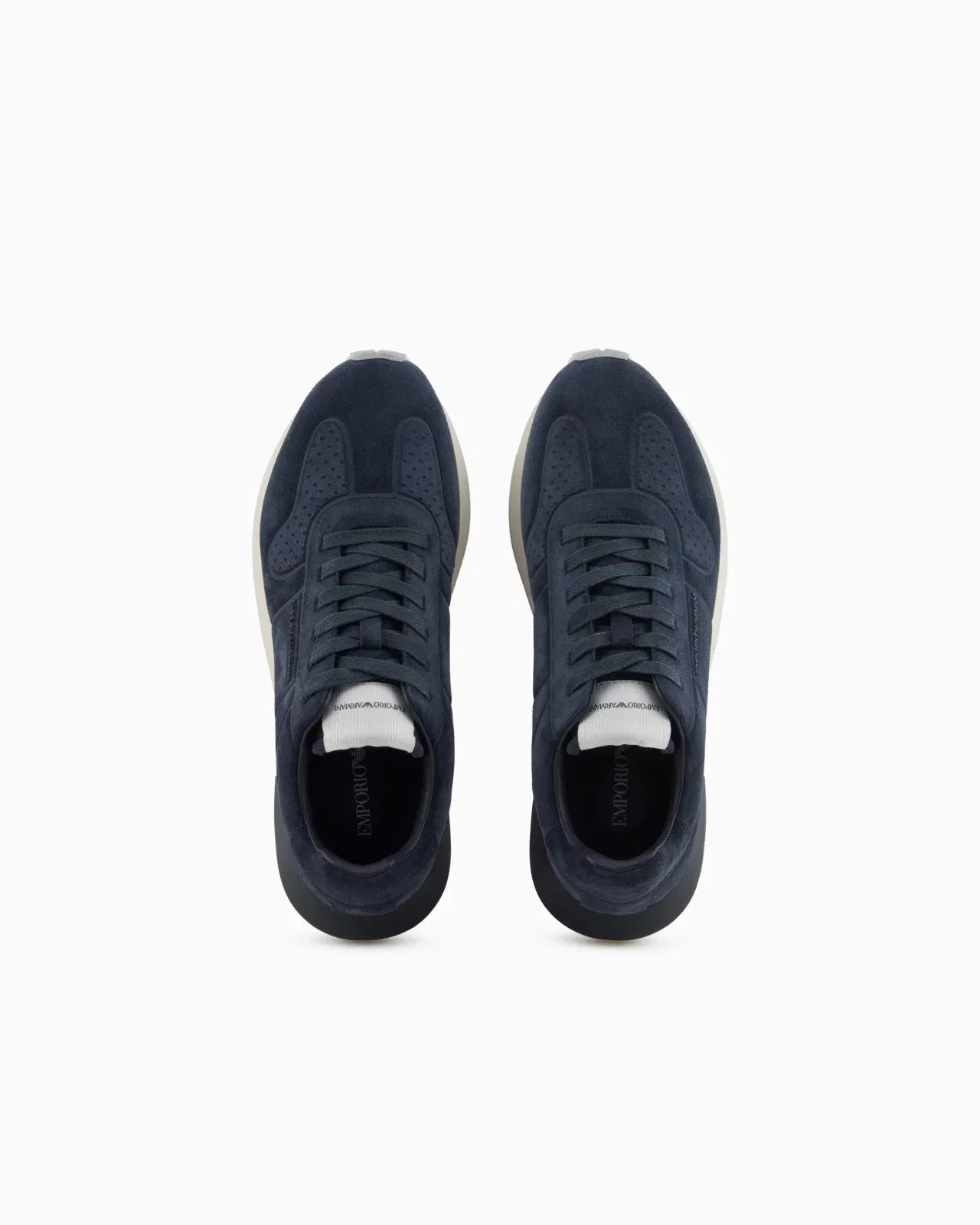 Emporio Armani Suede Sneakers Navy Blue