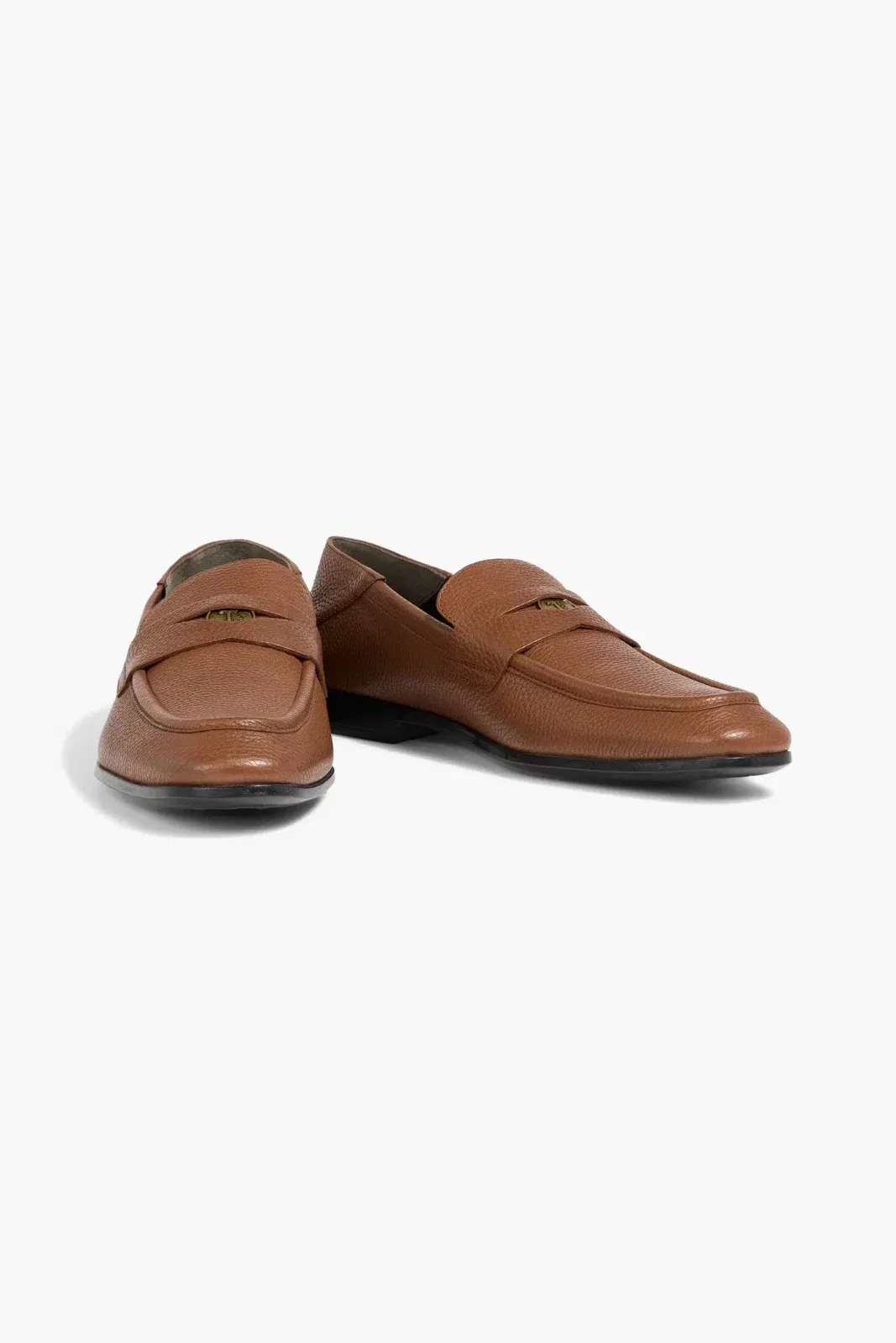 Tod's Pebbled-Leather Penny Loafers Brown