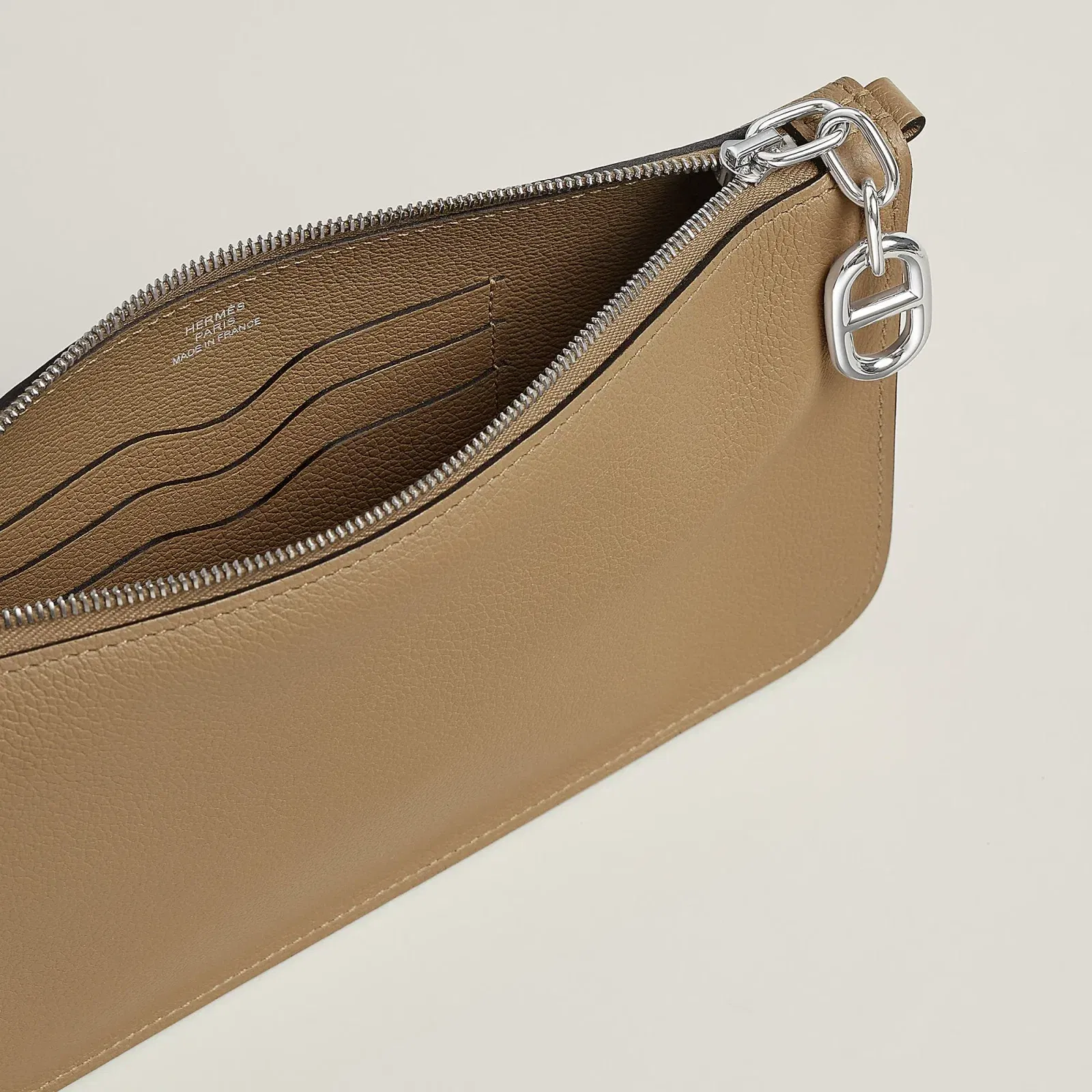 Hermes Zipengo Chaine D'Ancre To Go Pouch Biscuit