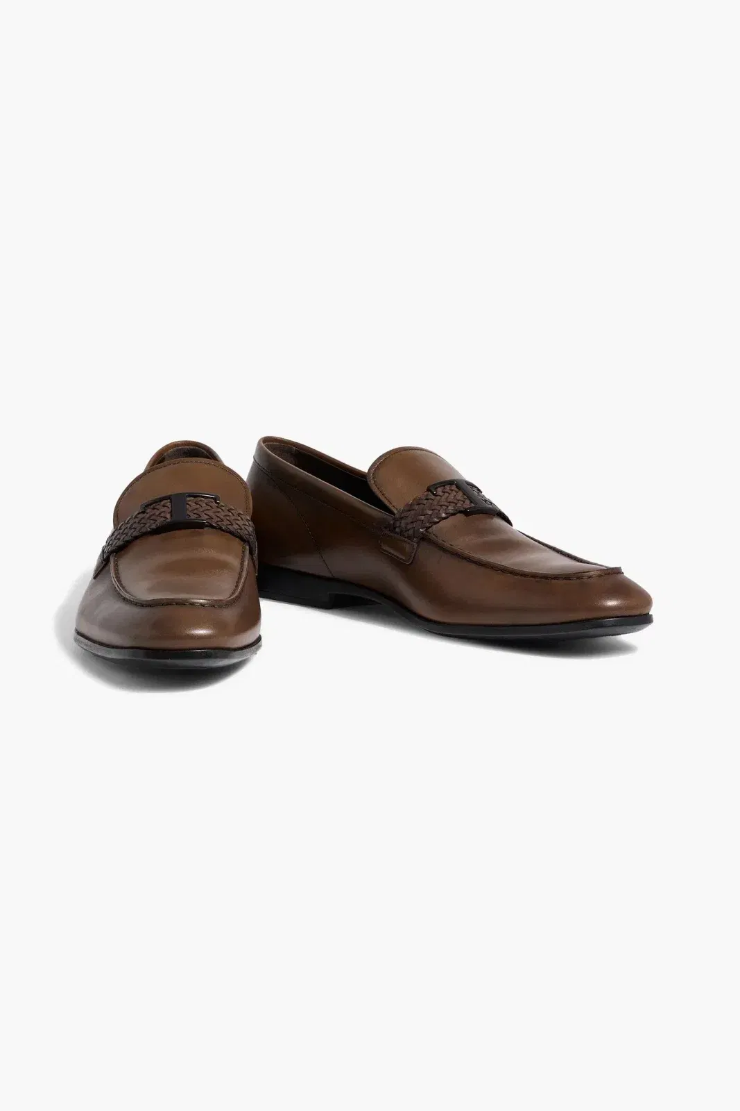 Tod's T Timeless Leather Loafers Brown