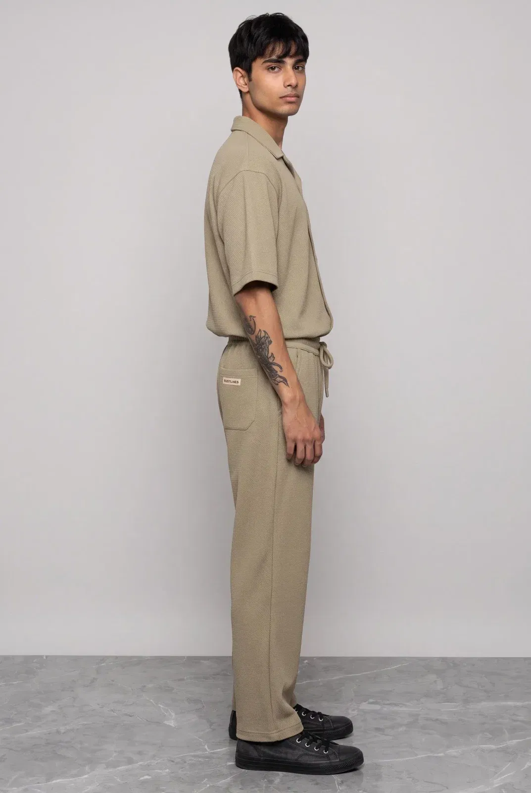 BEIGE CO-ORD SET MEN'S SHIRT