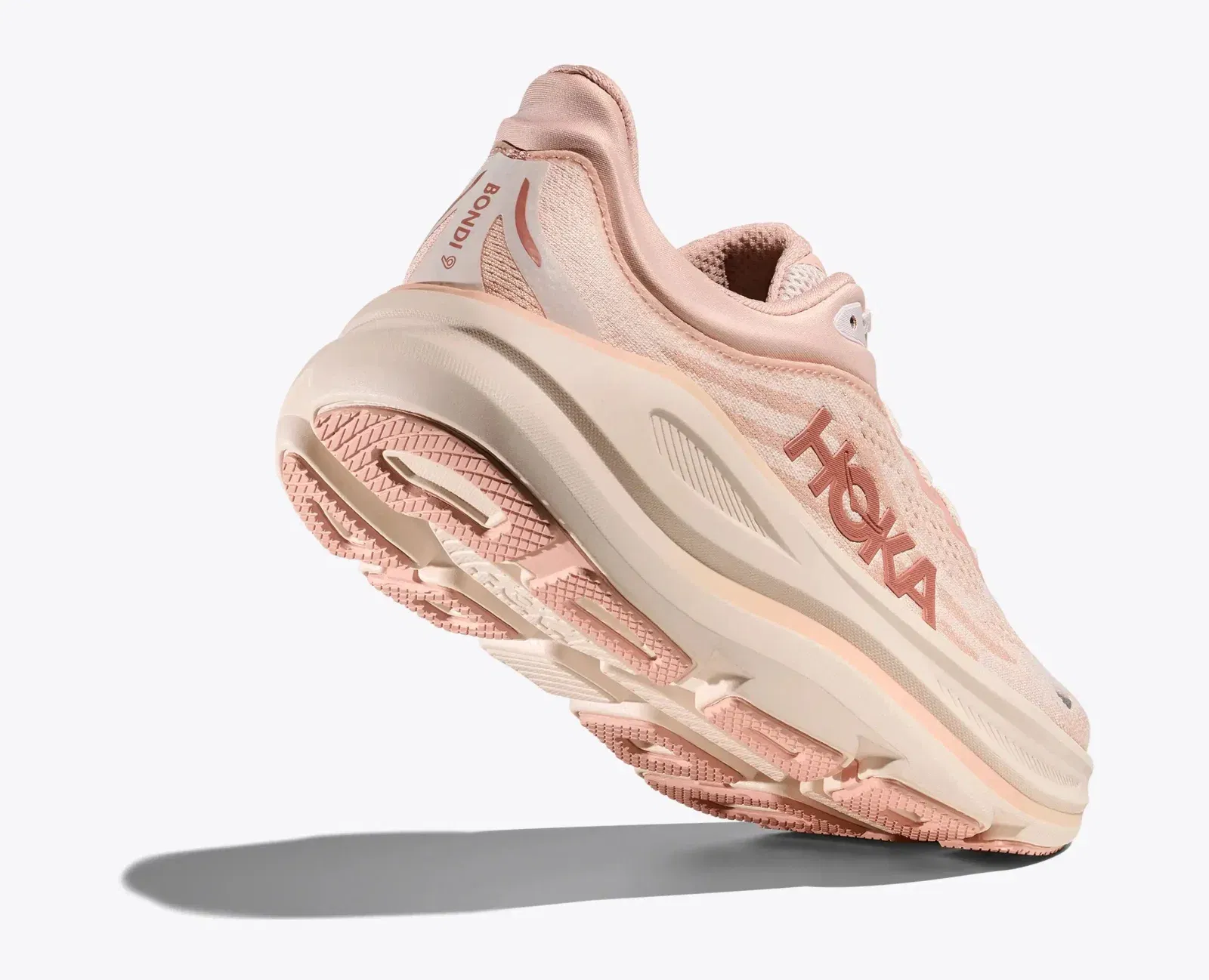Hoka Women'S Bondi 9 Rose Latte Rose Cream