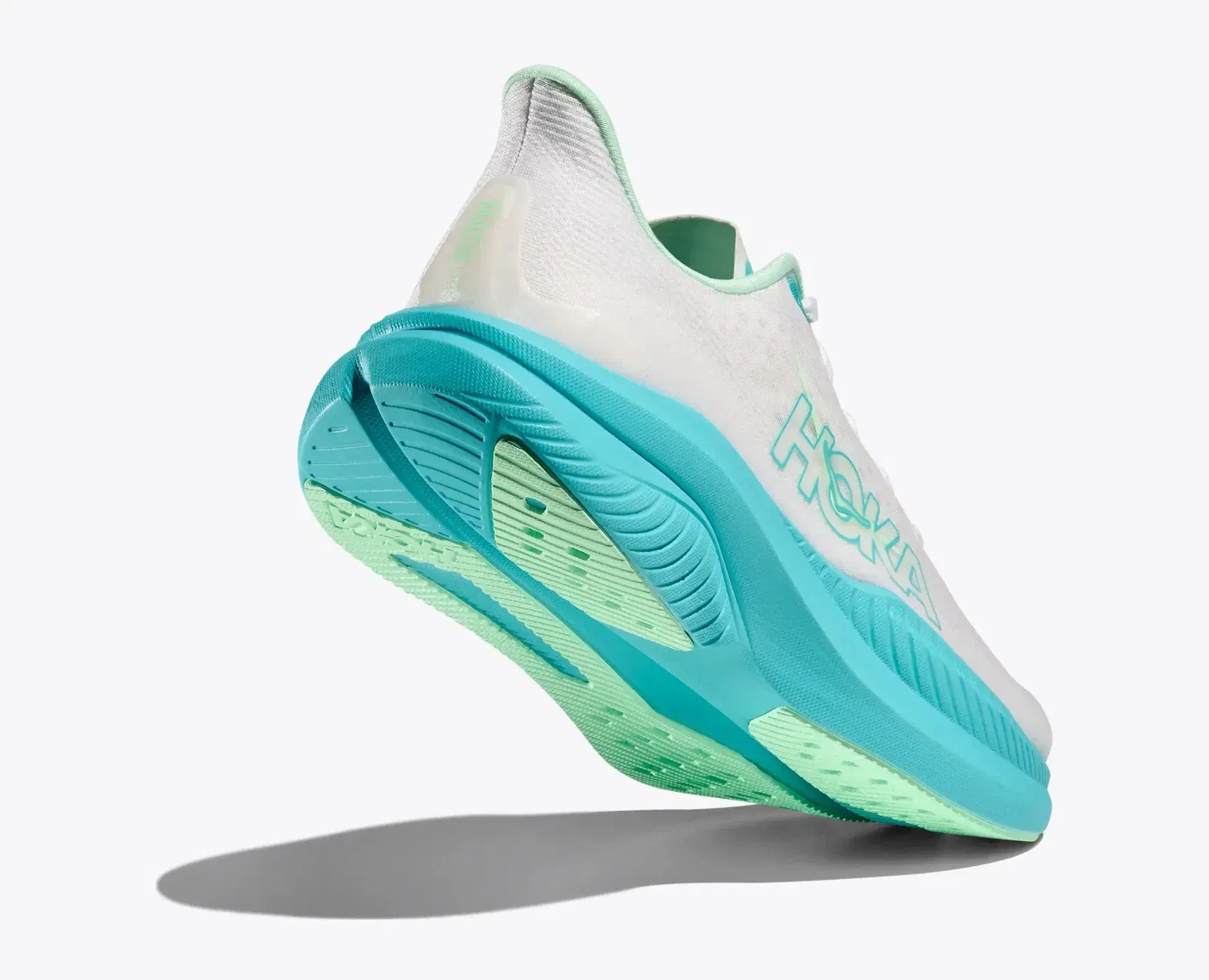 Hoka Women'S Mach 6 White Cielo Blue
