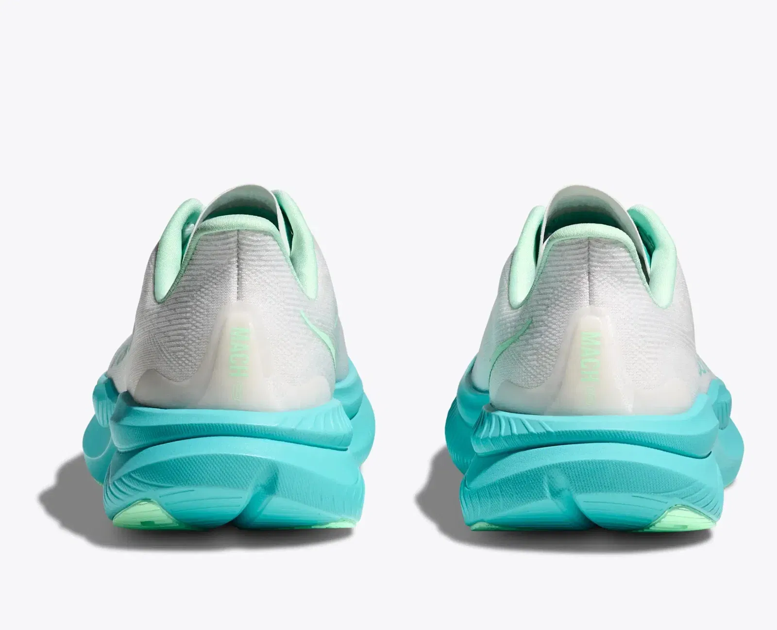 Hoka Women'S Mach 6 White Cielo Blue