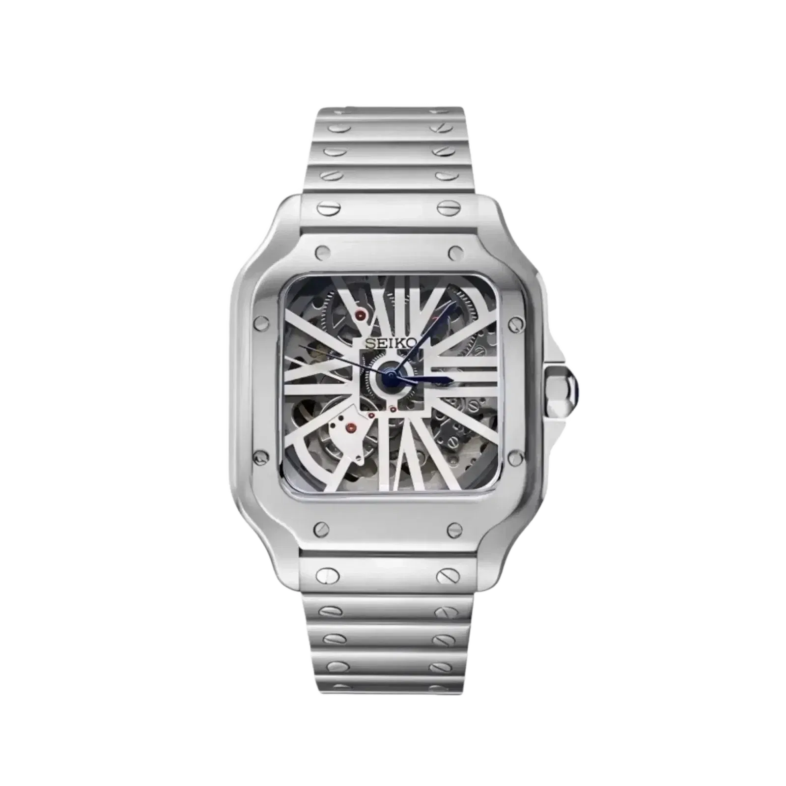 Seiko Santos White Skeleton