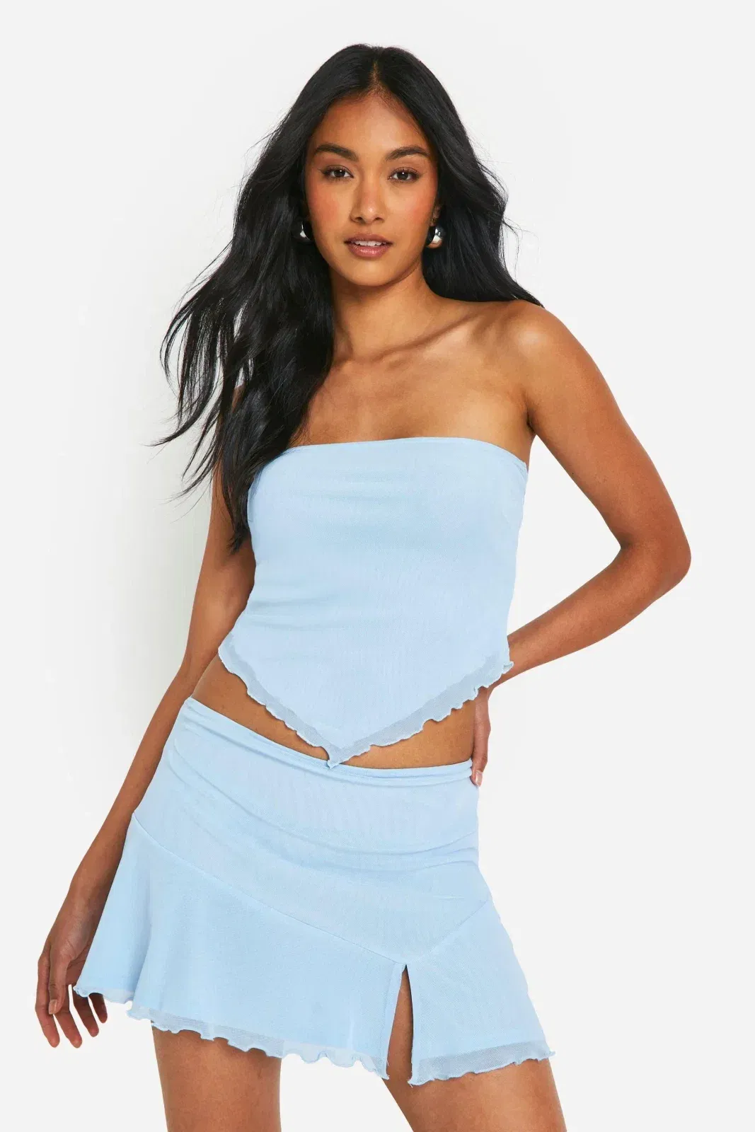 Frilled Hem Mini Skirt