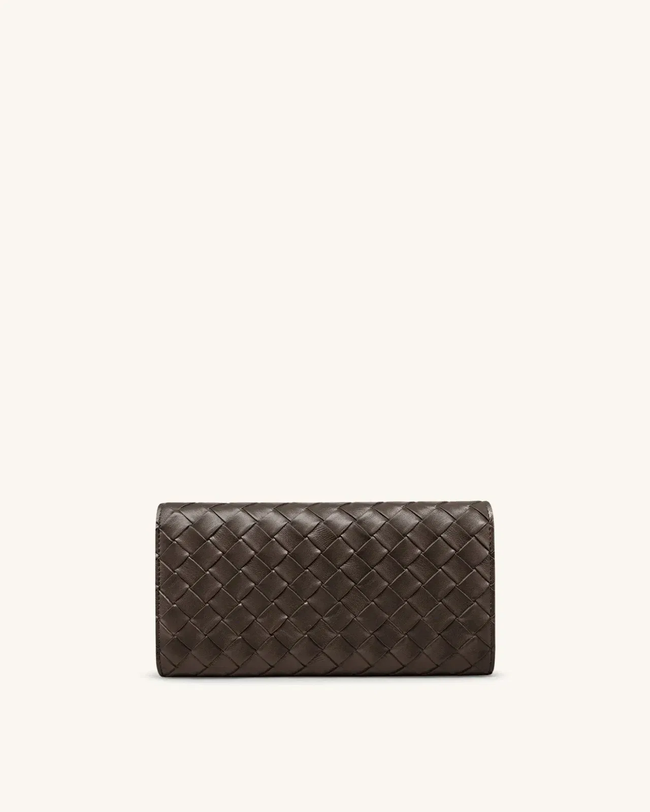 Woven Texture Flap Wallet - Black