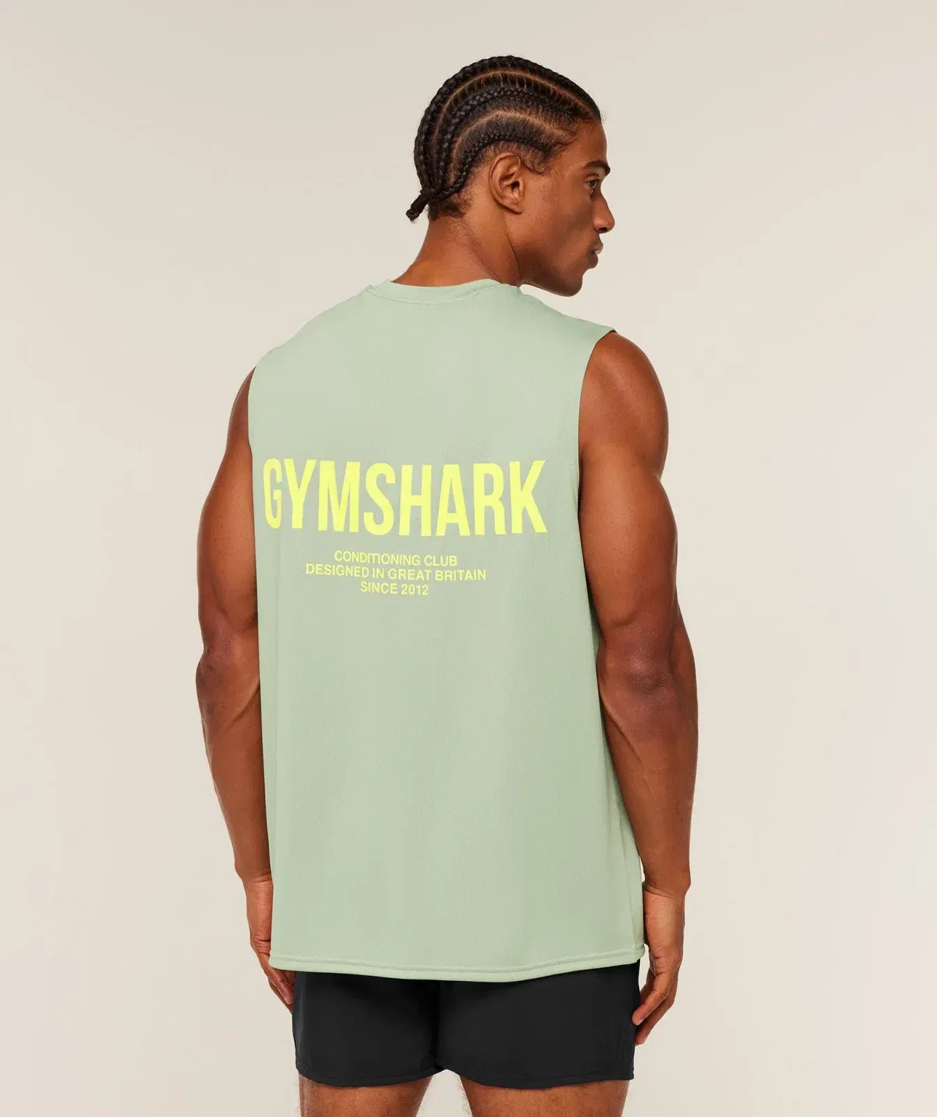 Gymshark Conditioning Club Tank - GS Haze Green/GS Sorbet Yellow